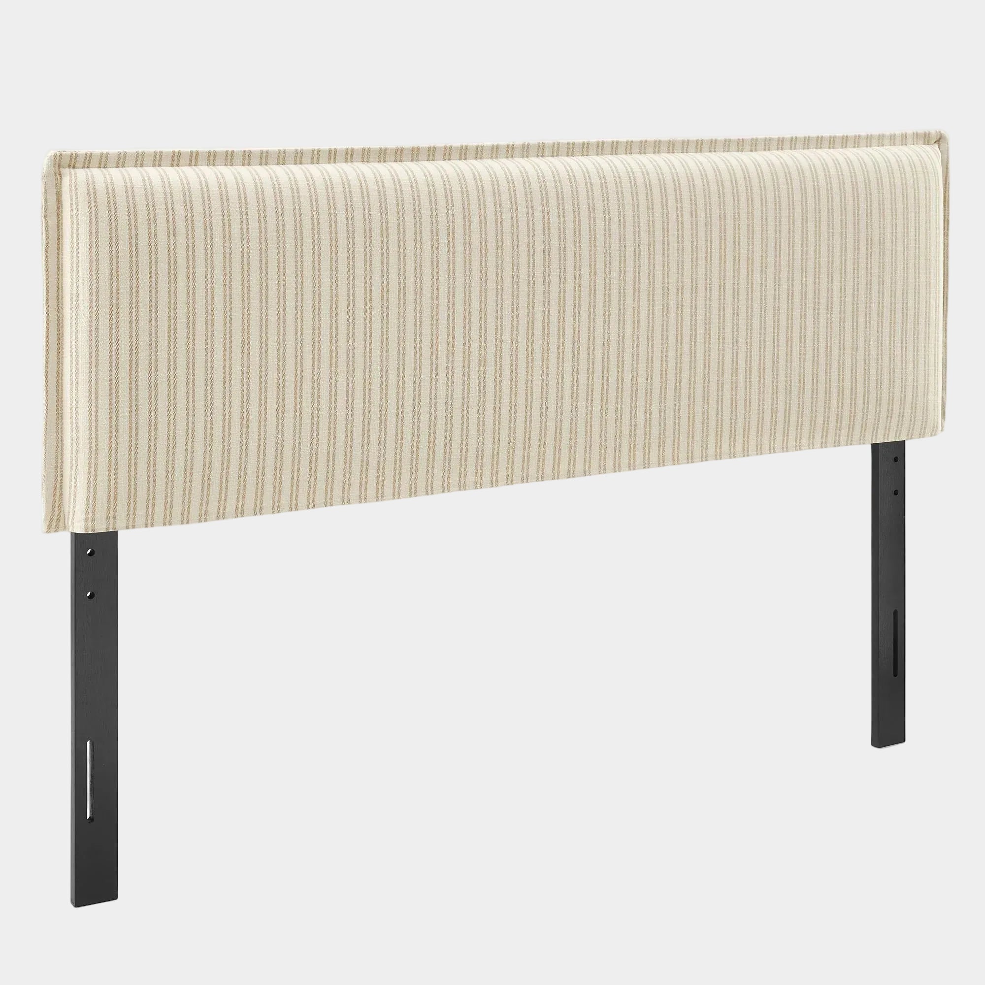 Camille Striped Linen Blend Queen Size Headboard
