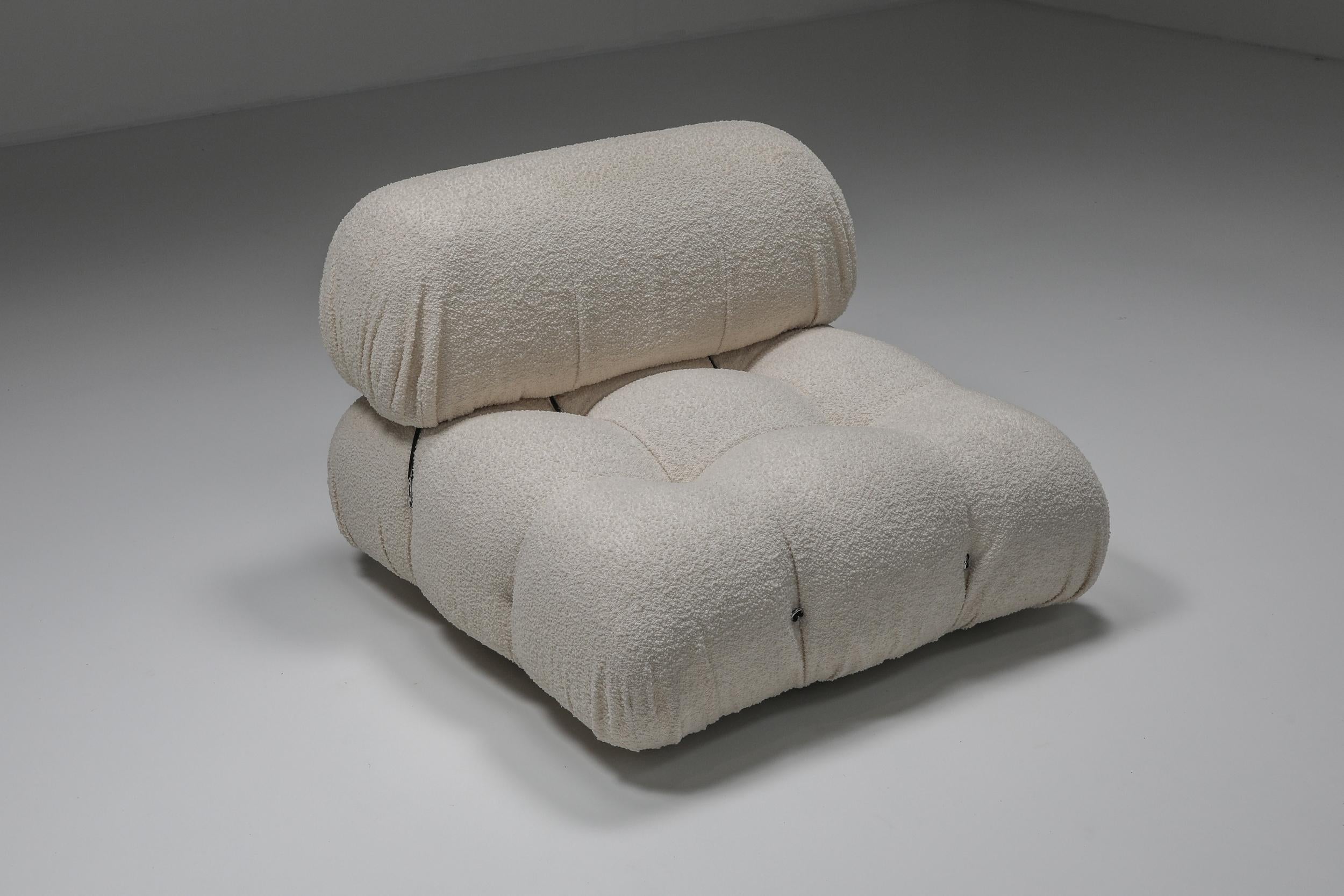 Mario Bellini Boucle Sofa with Ottoman