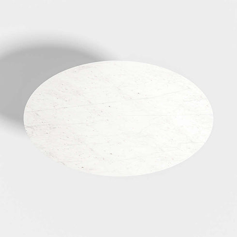 Oval Marble White Dining Table