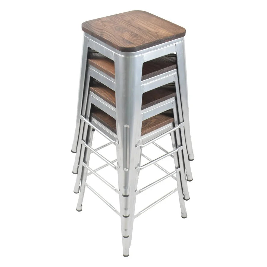 Tabouret de bar Tolix (bois)