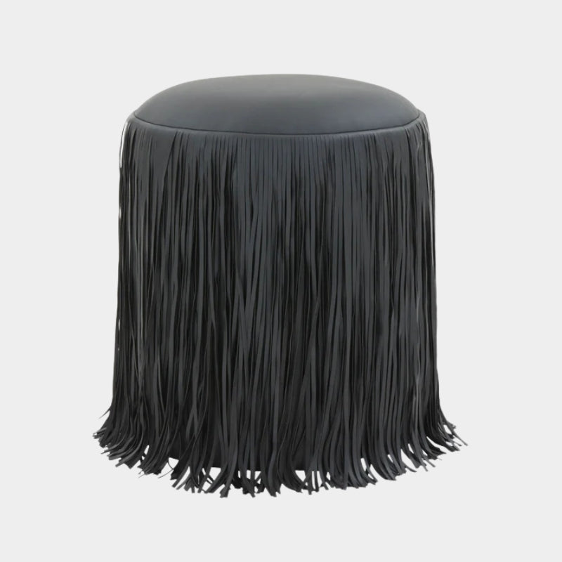Shag Me Performance Vegan Leather Ottoman