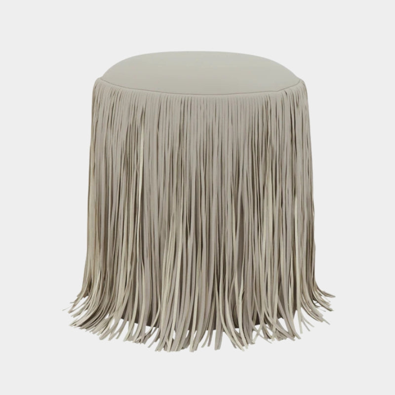 Shag Me Performance Vegan Leather Ottoman