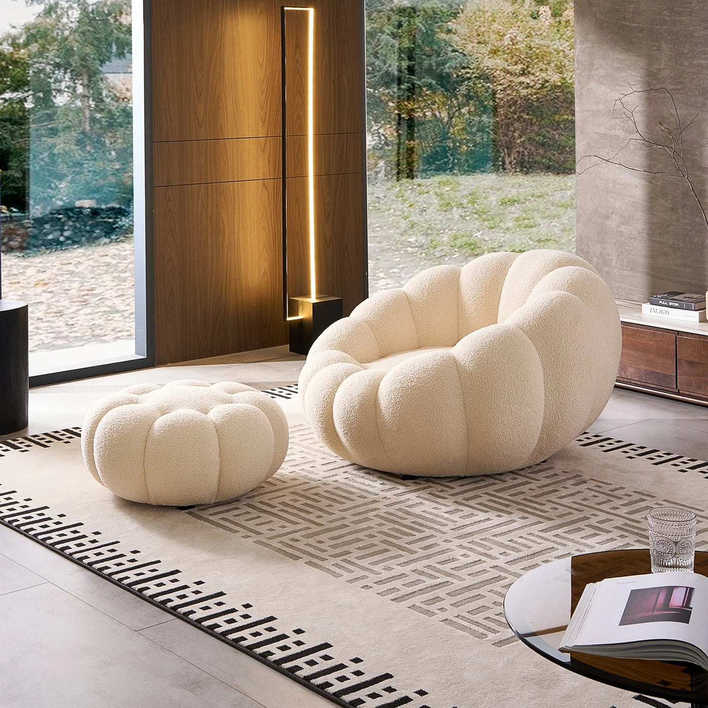 Fauteuil Boucle Pumpkin Lounge