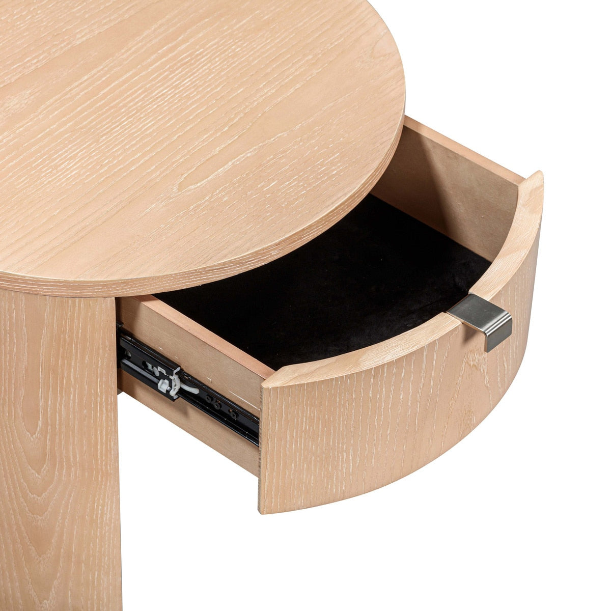 Table de chevet ronde en bois Marlow