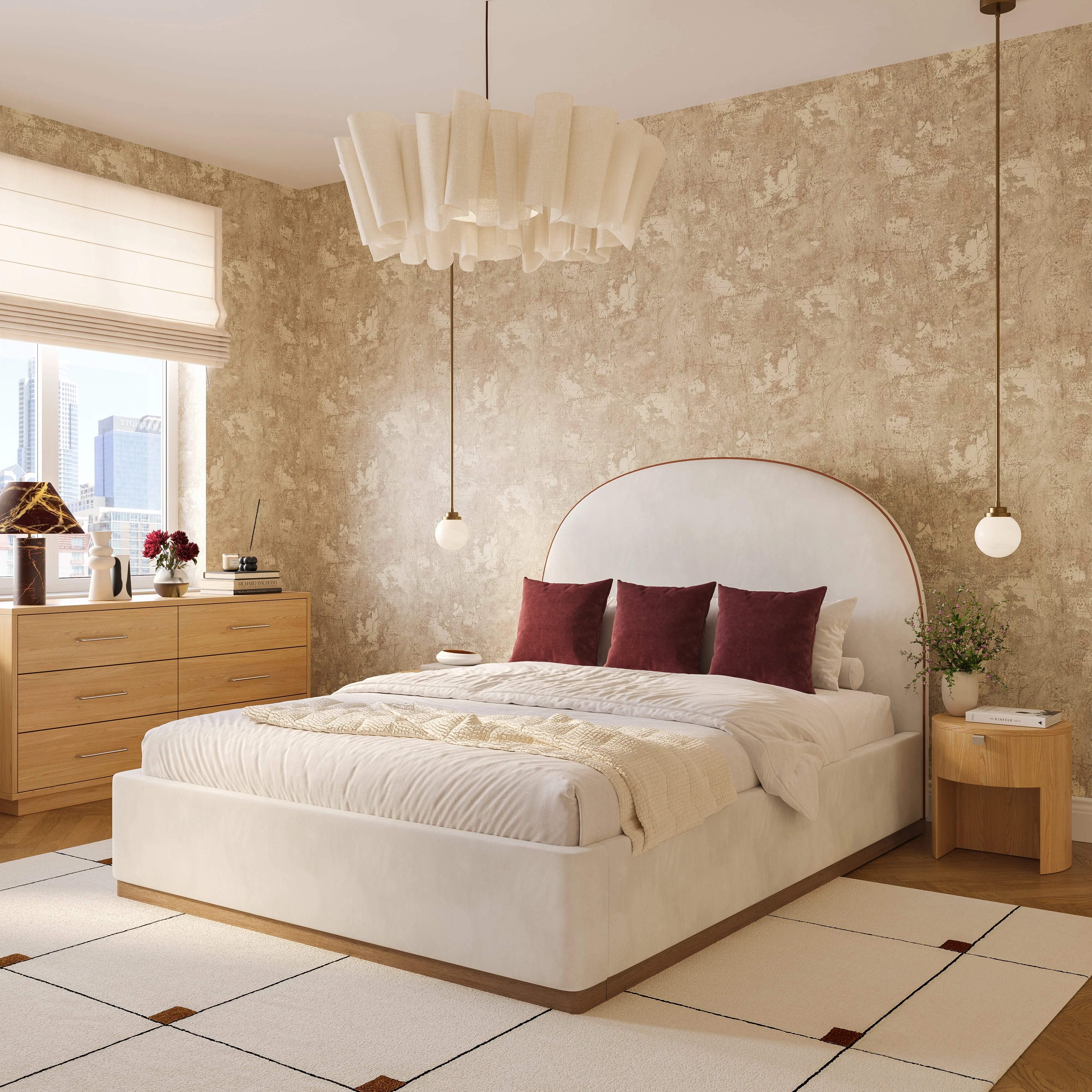 Lit en velours Marlow