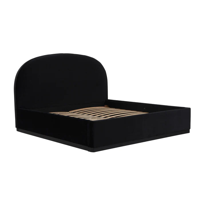Lit en velours crème Marlow