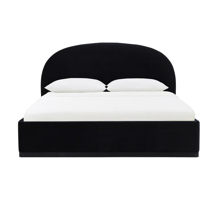 Lit en velours crème Marlow