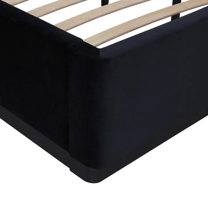 Lit en velours crème Marlow