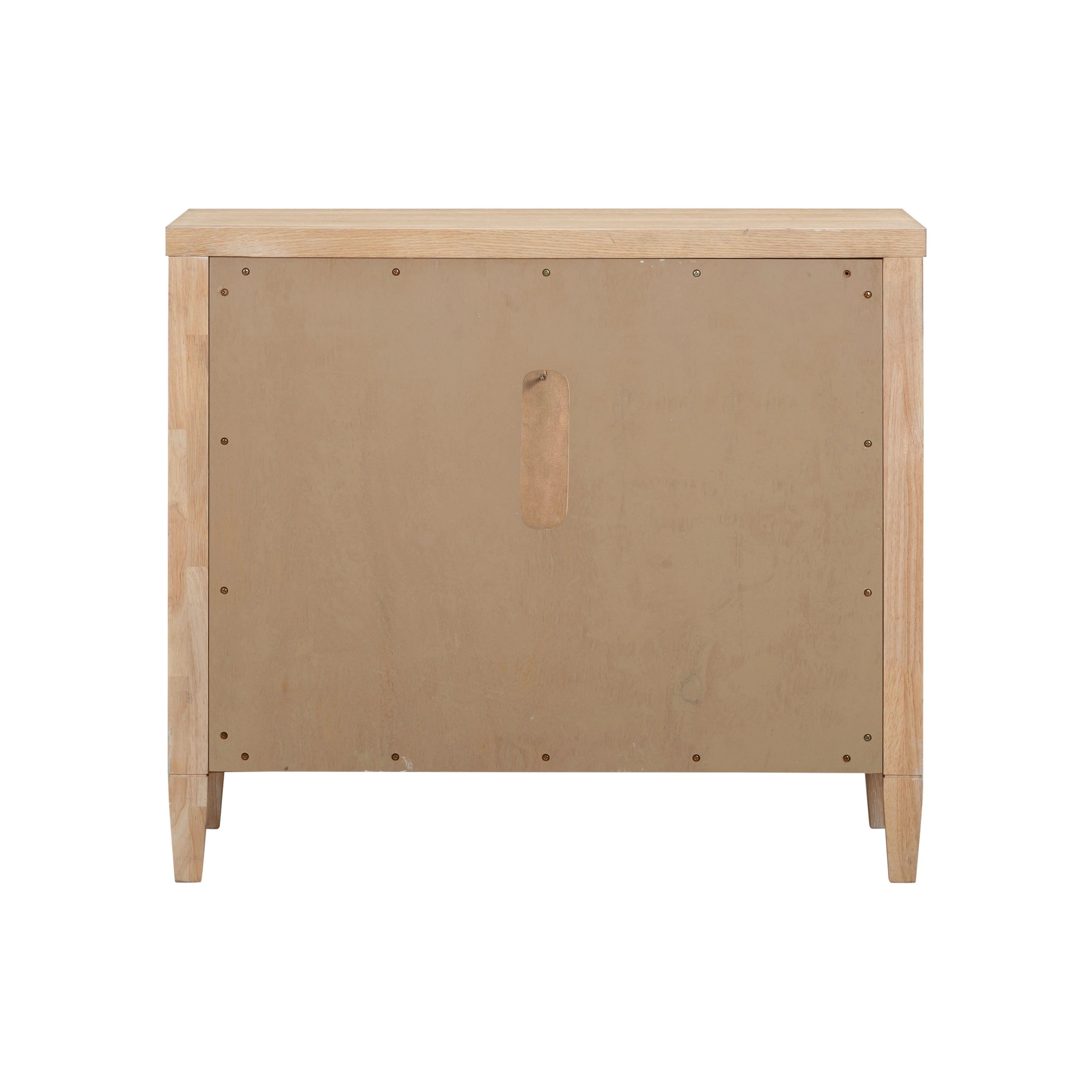 Bristol Park 30" Whitewashed Oak Wood 2-Drawer Nightstand