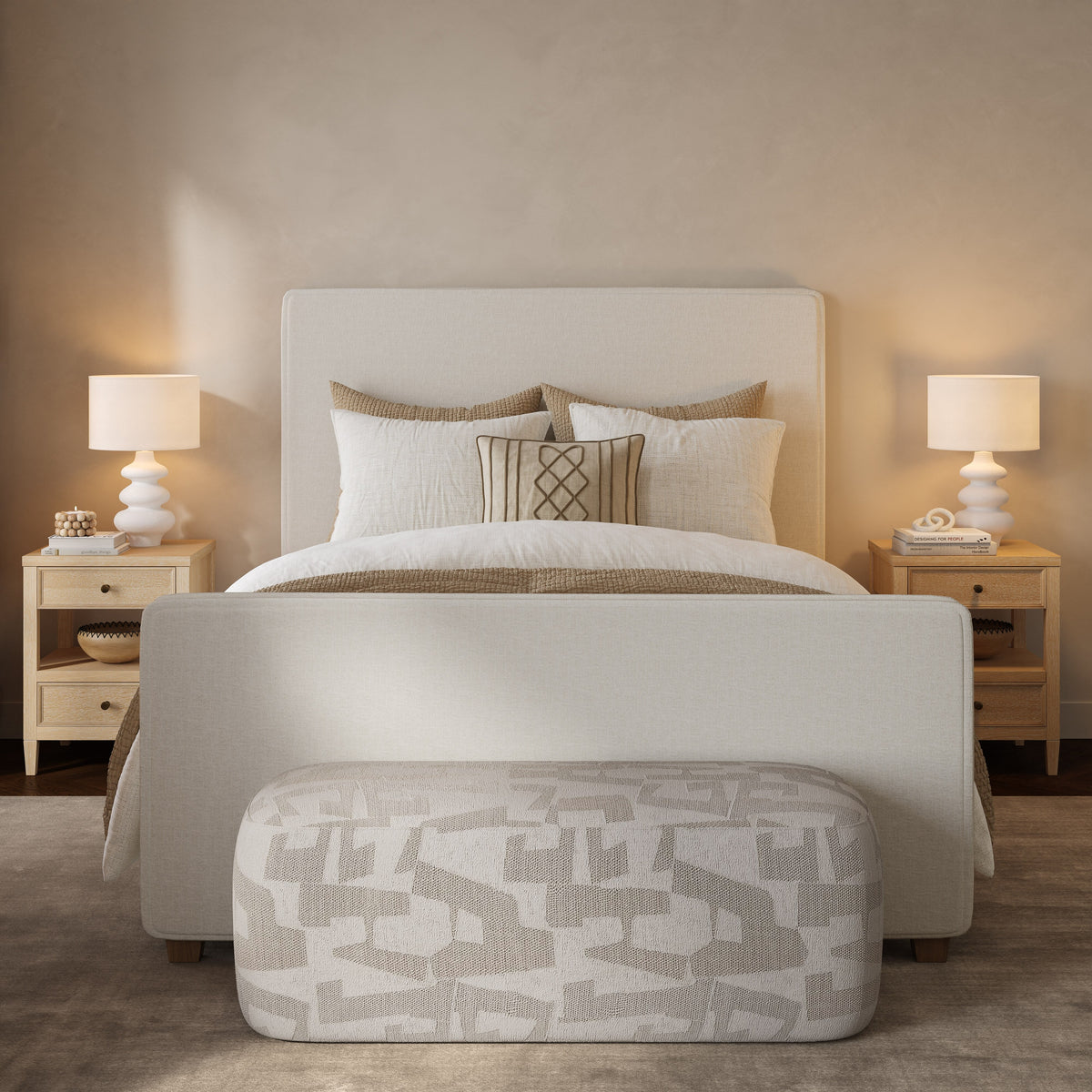 Bristol Park Whitewashed Wood Drawer Nightstand
