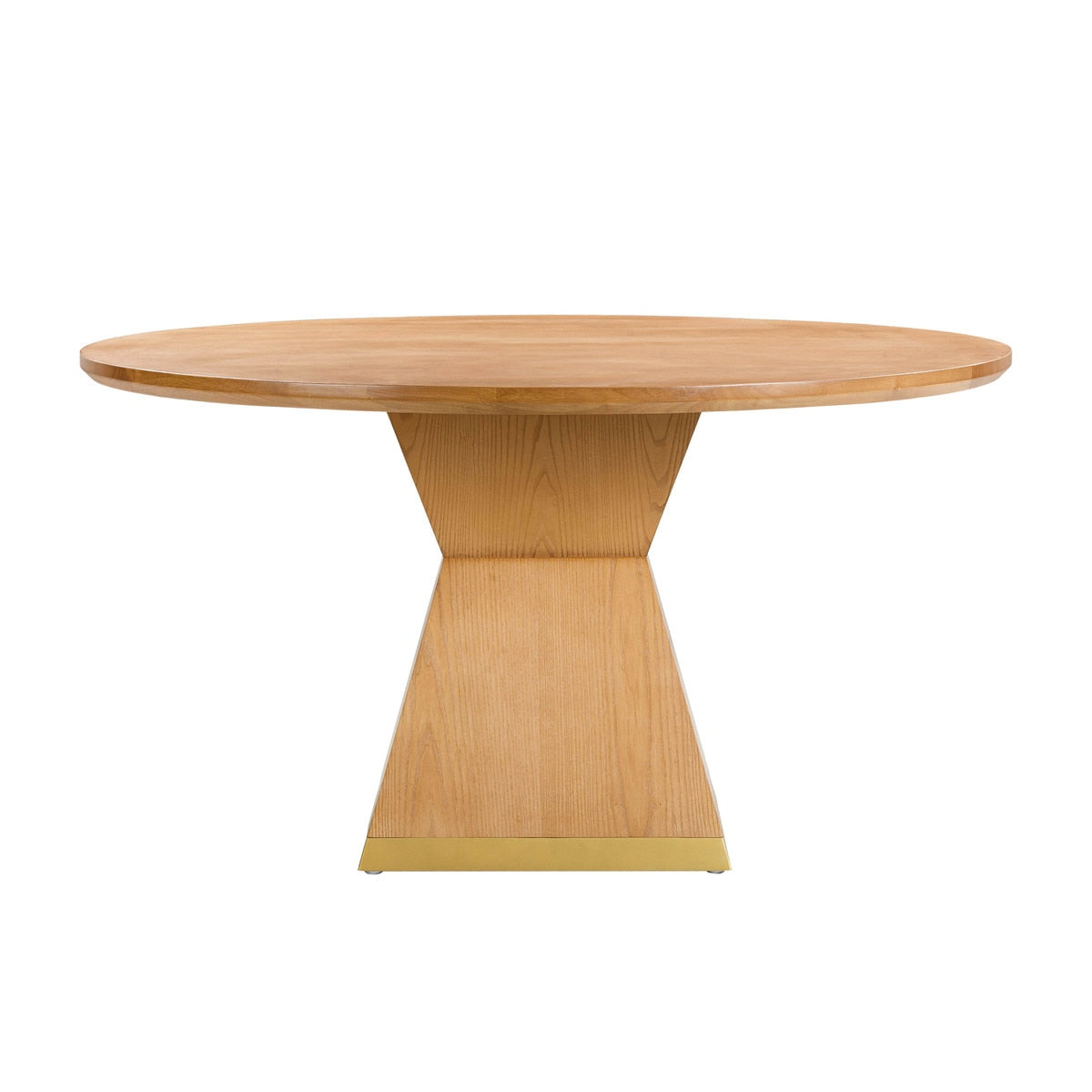 Table à manger ronde en bois naturel Nolan