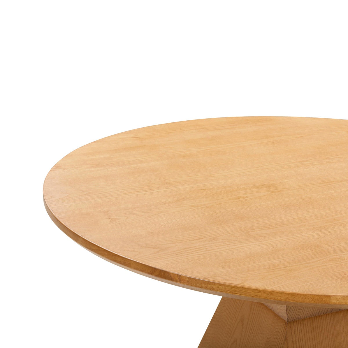 Table à manger ronde en bois naturel Nolan