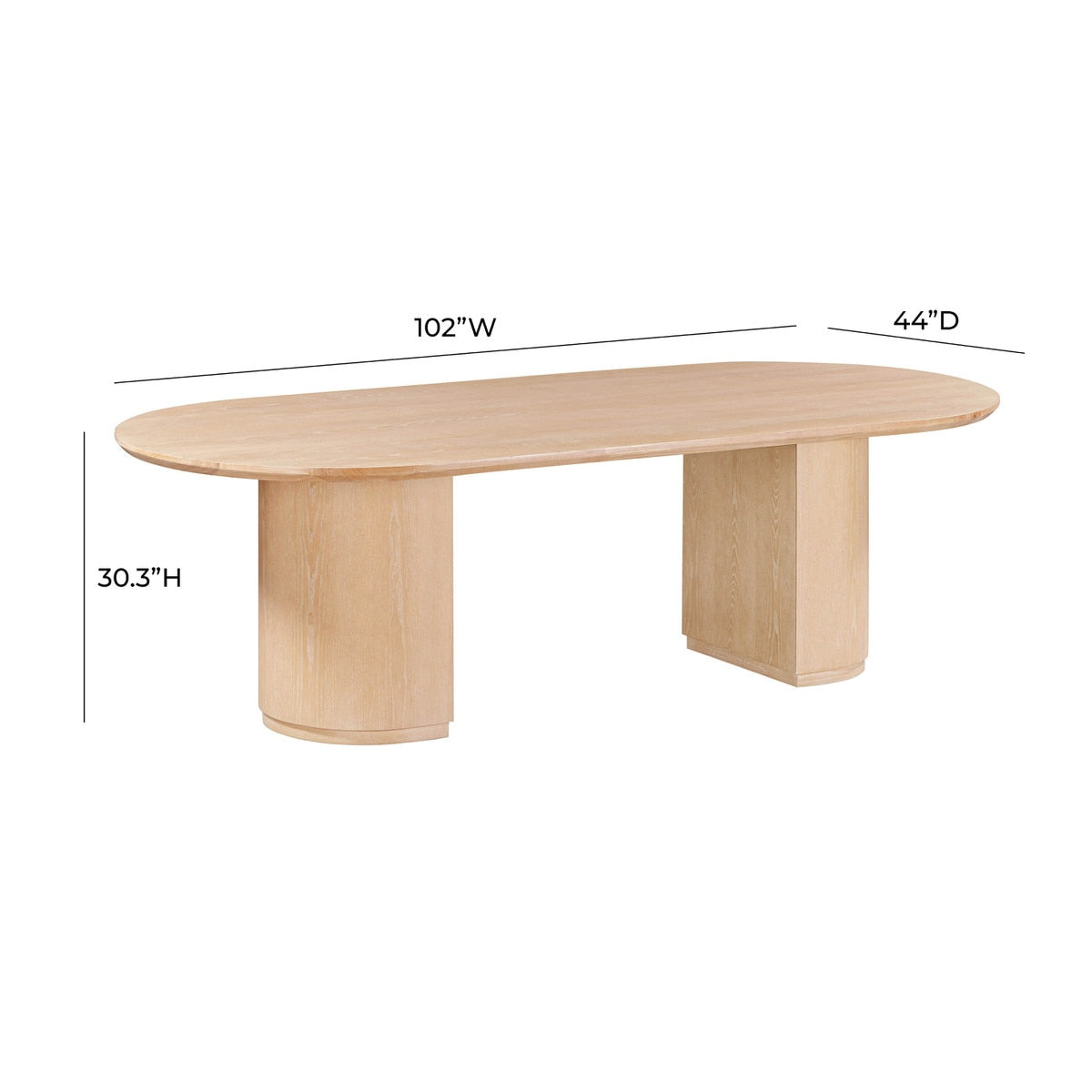 Table à manger en bois naturel Marlow