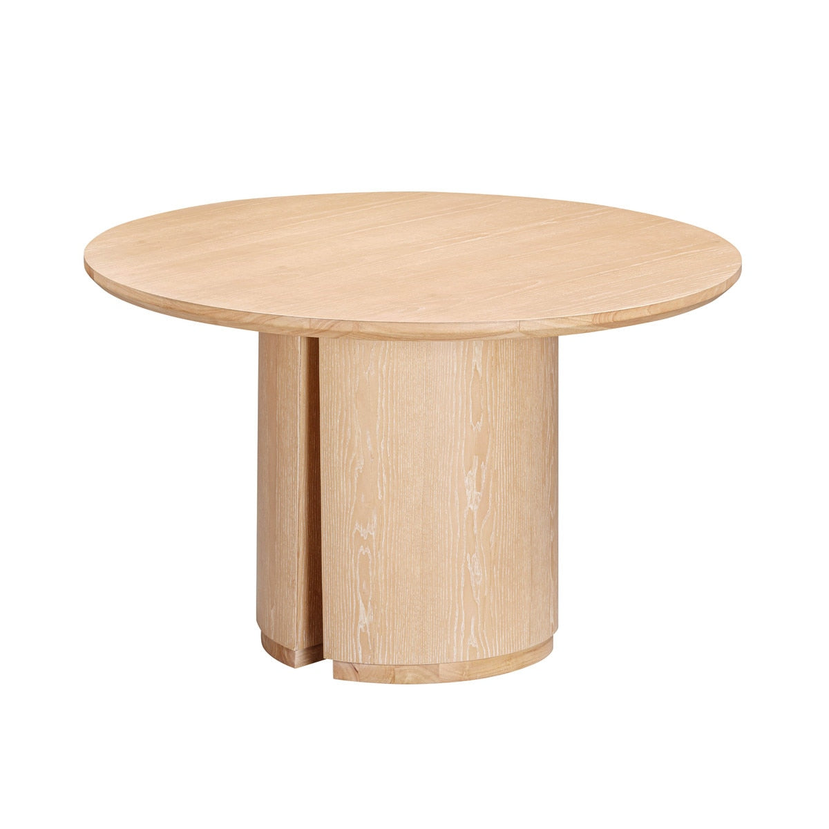 Table à manger ronde en bois naturel Marlow