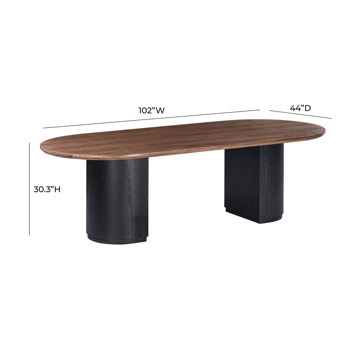 Table à manger en bois noir Marlow