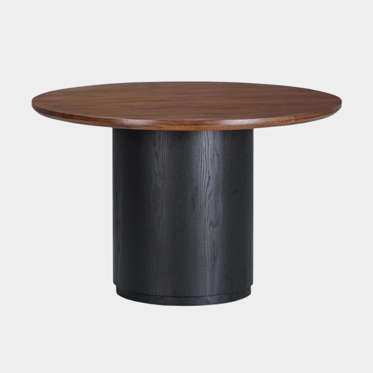 Table à manger ronde en bois noir Marlow