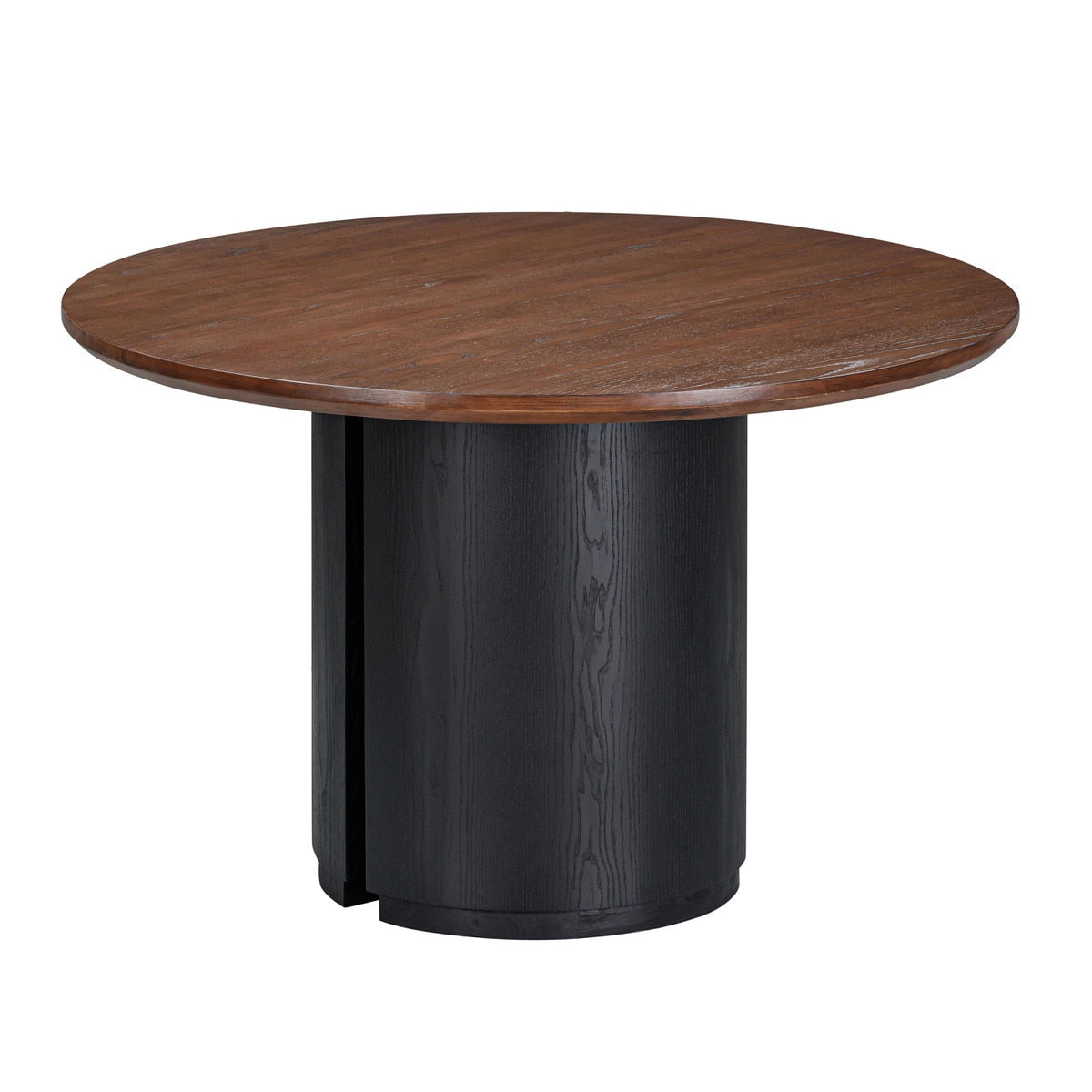 Table à manger ronde en bois noir Marlow