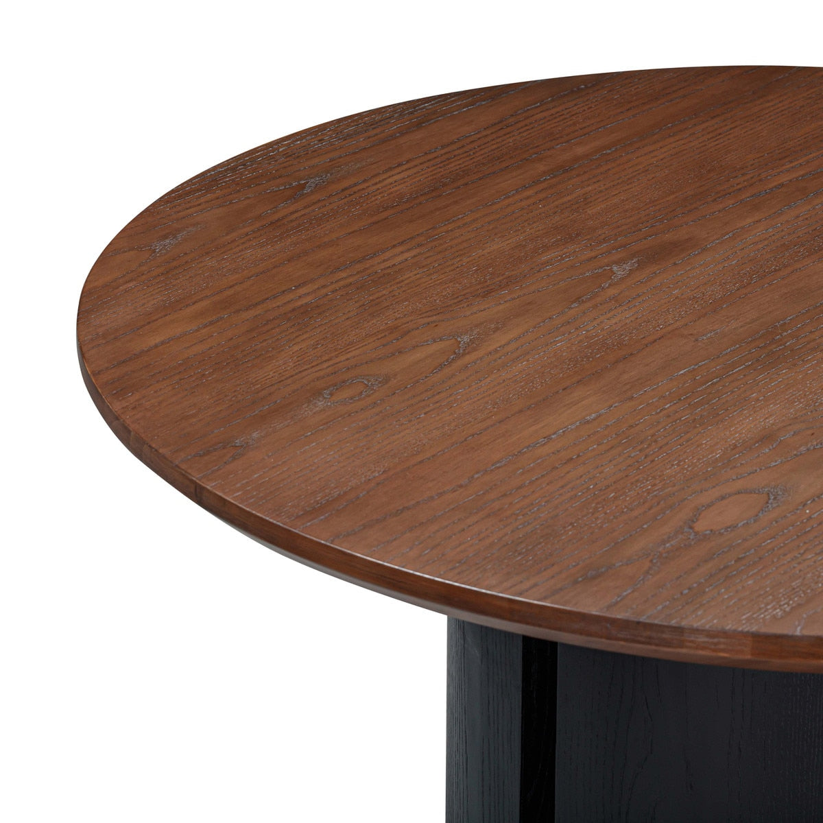 Table à manger ronde en bois noir Marlow