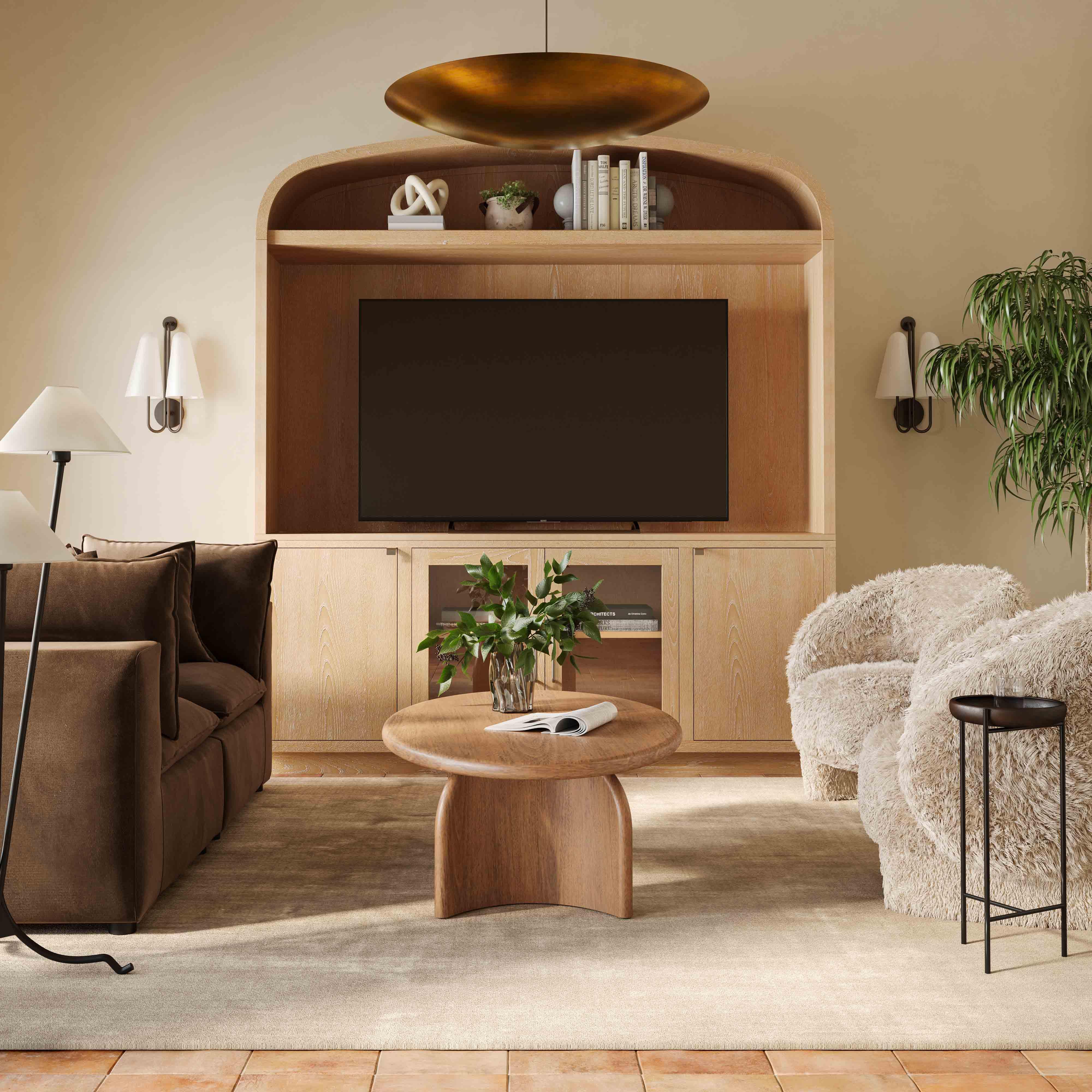 Marlow 77" Wood Entertainment Center