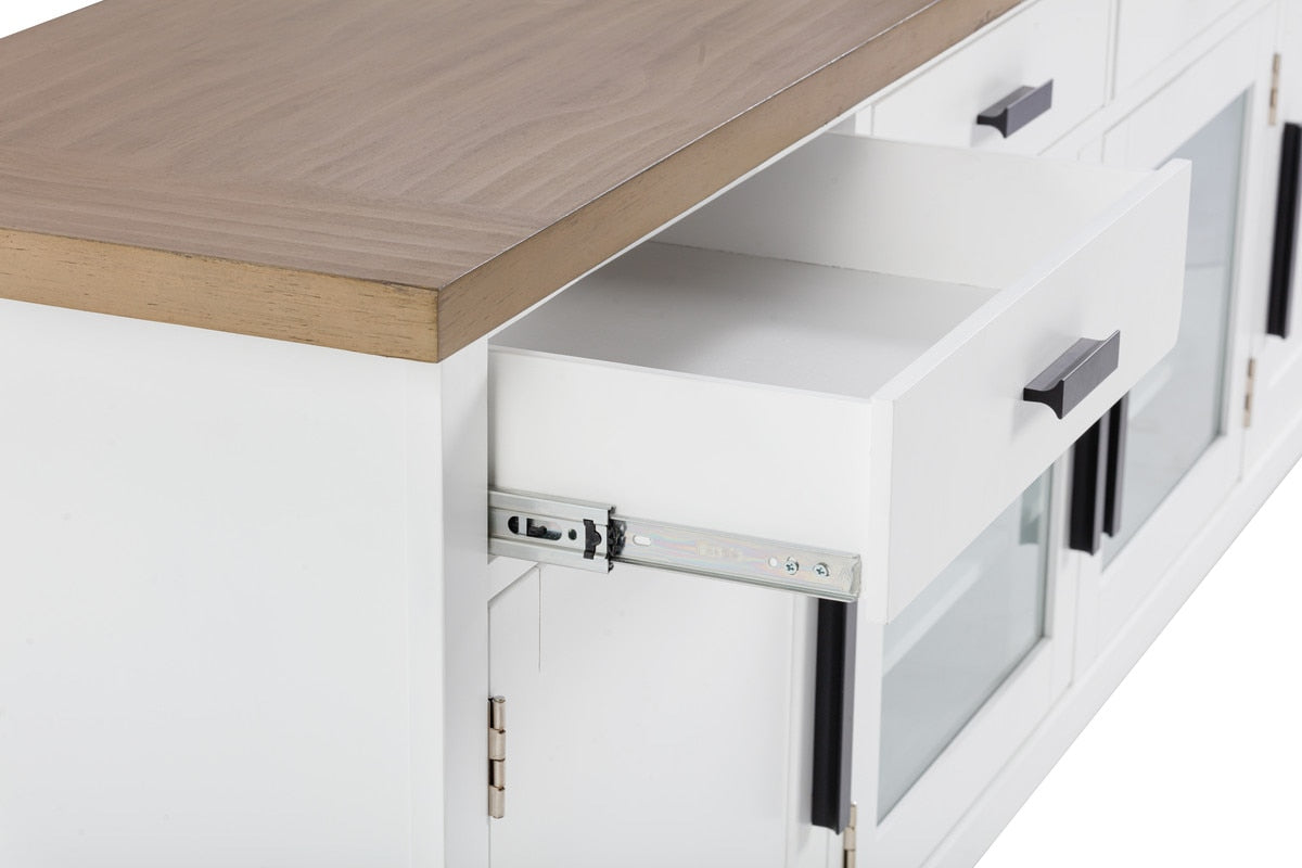 Console de divertissement Dover White 92"