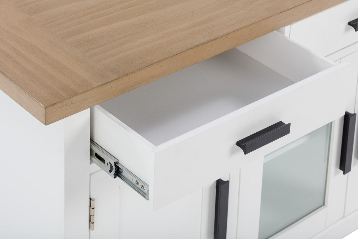 Console de divertissement Dover White 92"