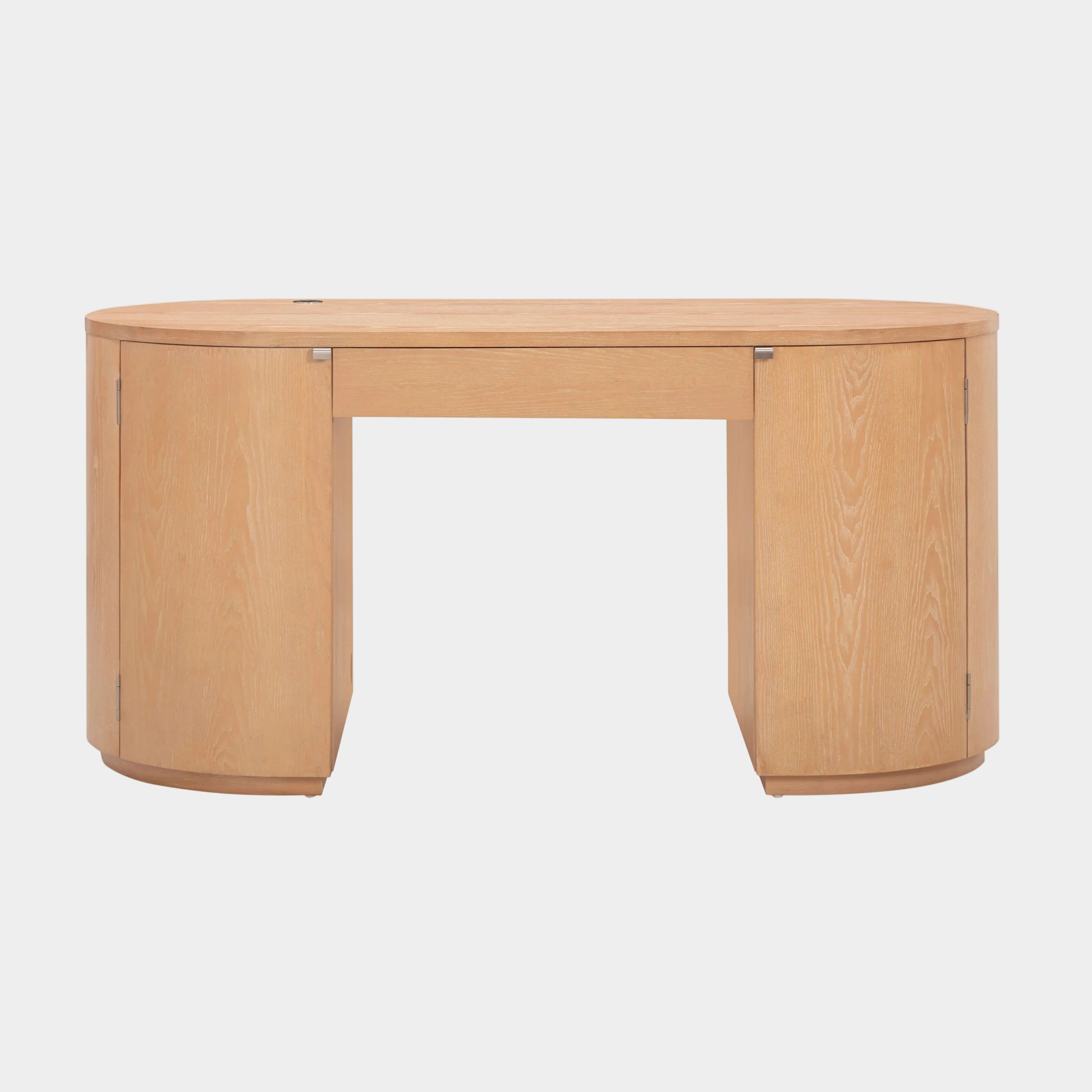 Marlow 64" Wood Executive Desk With Storage