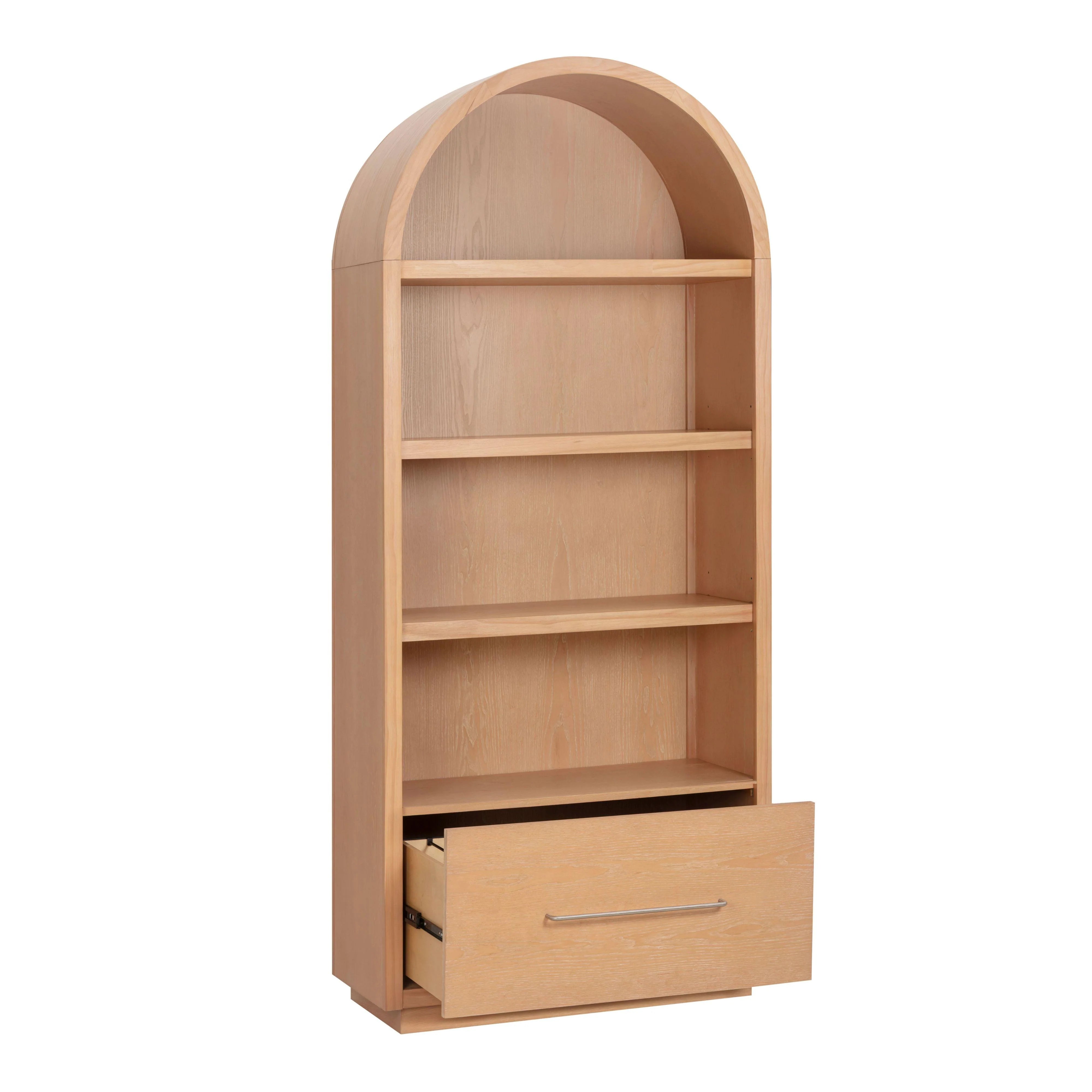 Marlow Wood Bookcase With File Drawer