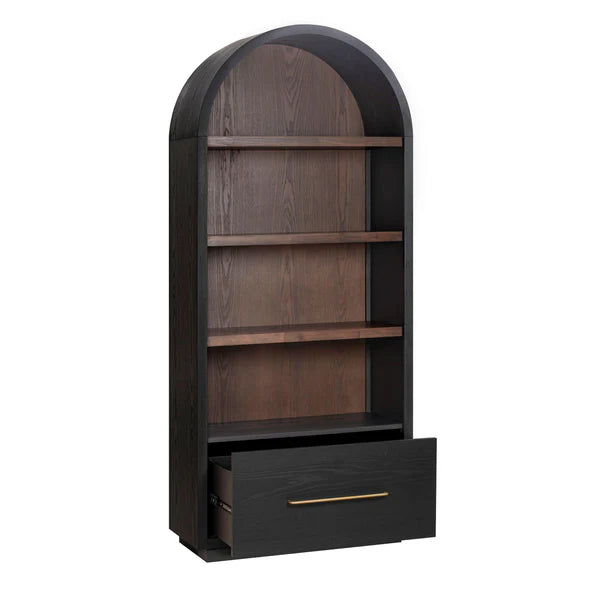 Marlow Wood Bookcase with File Drawer