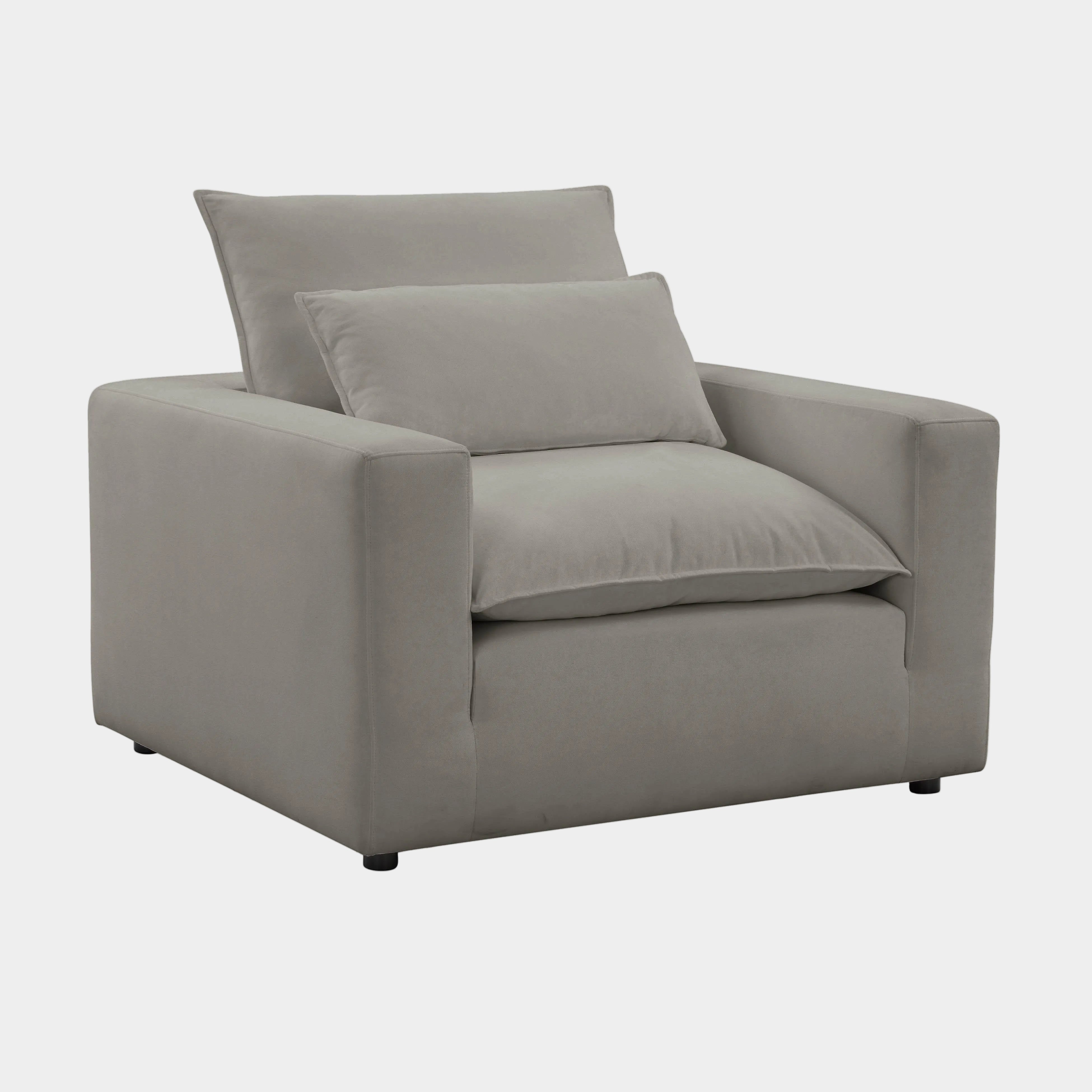 Fauteuil en tissu Cali Slate Performance