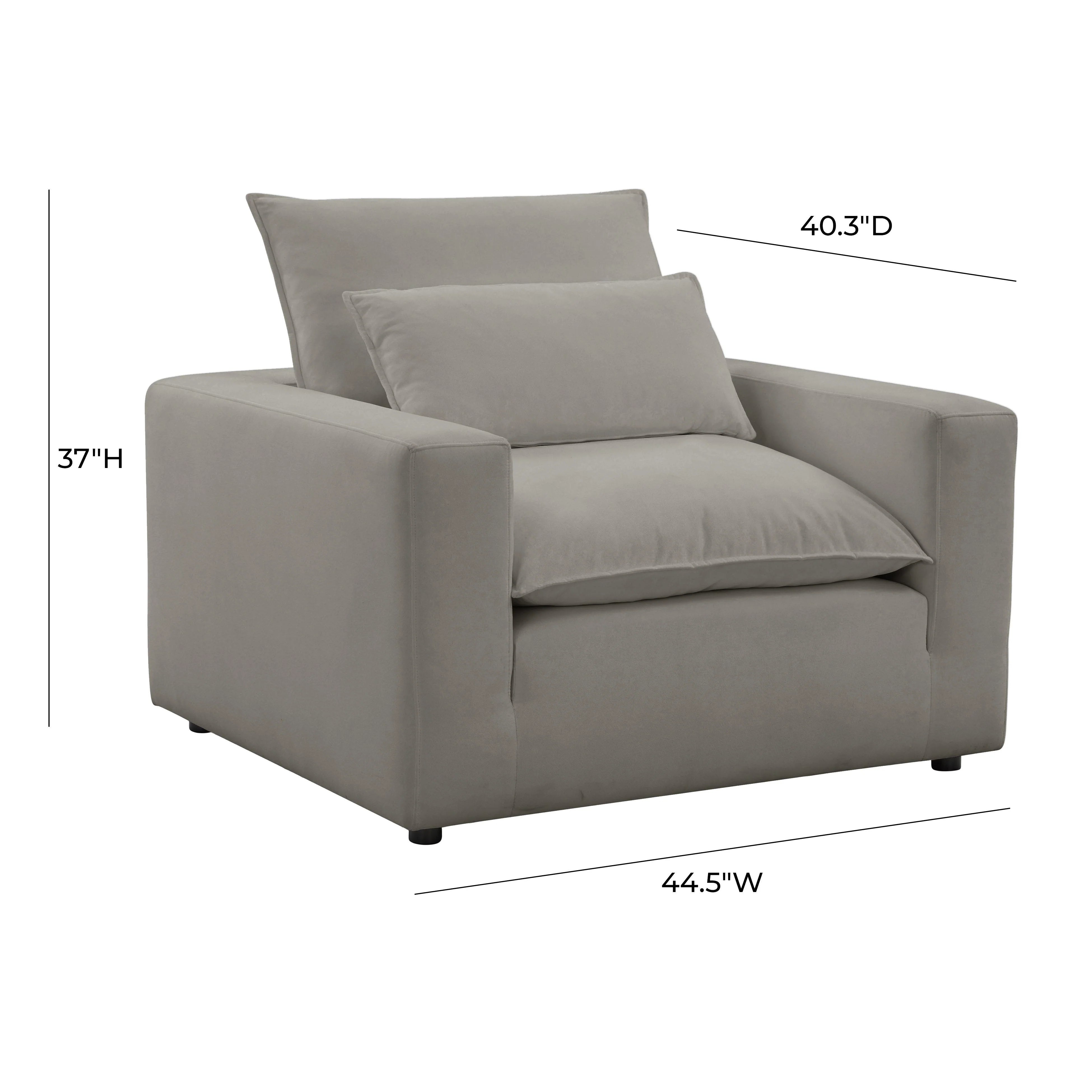 Fauteuil en tissu Cali Slate Performance