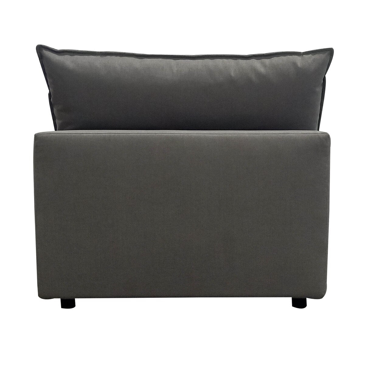 Fauteuil sans accoudoirs en tissu Cali Slate Performance