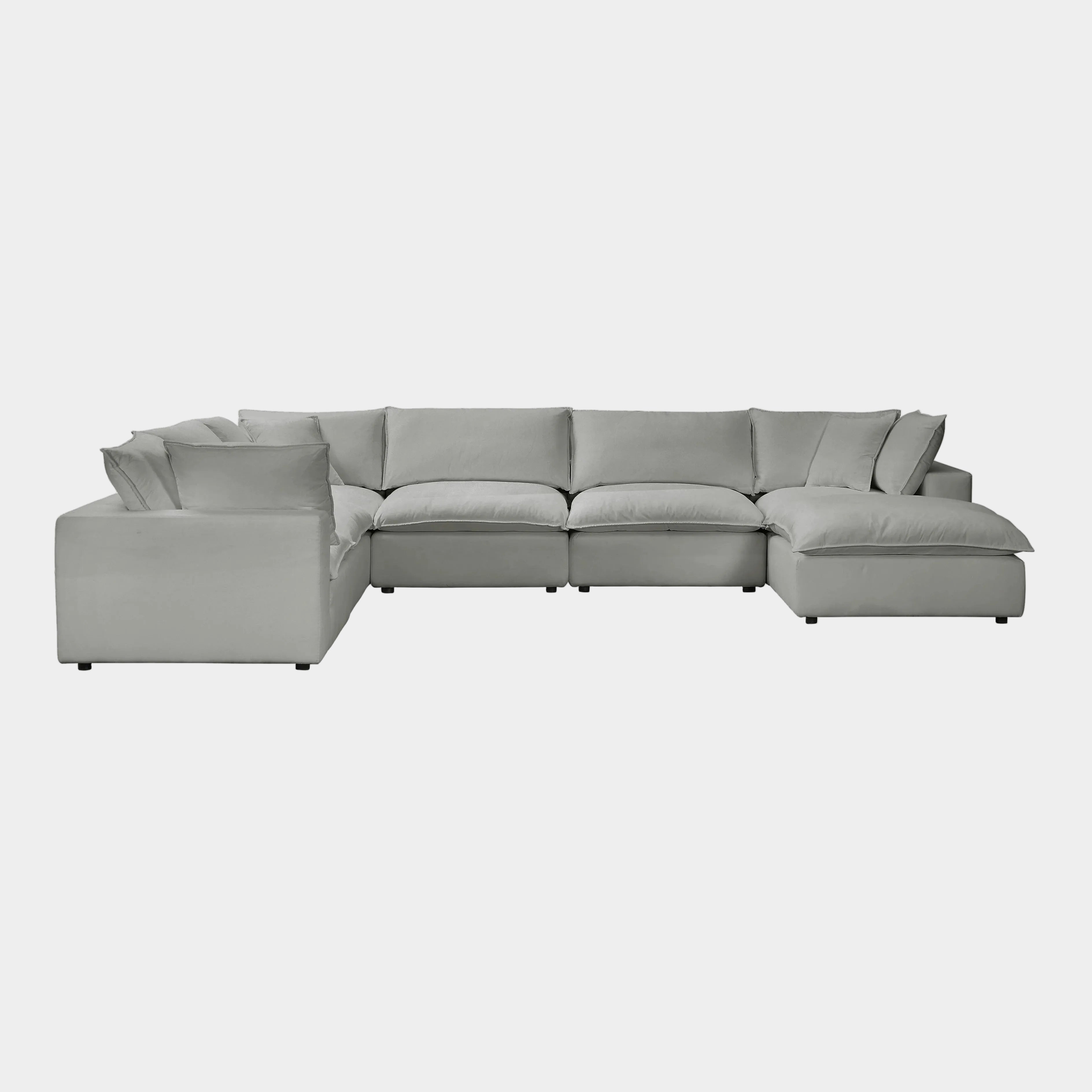 Cali 7-Piece Performance Fabric Modular Large Chaise Sectional
