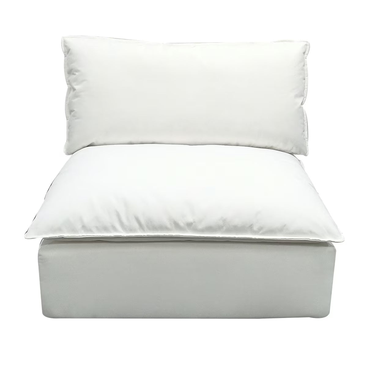 Fauteuil sans accoudoirs en tissu performant Cali Pearl