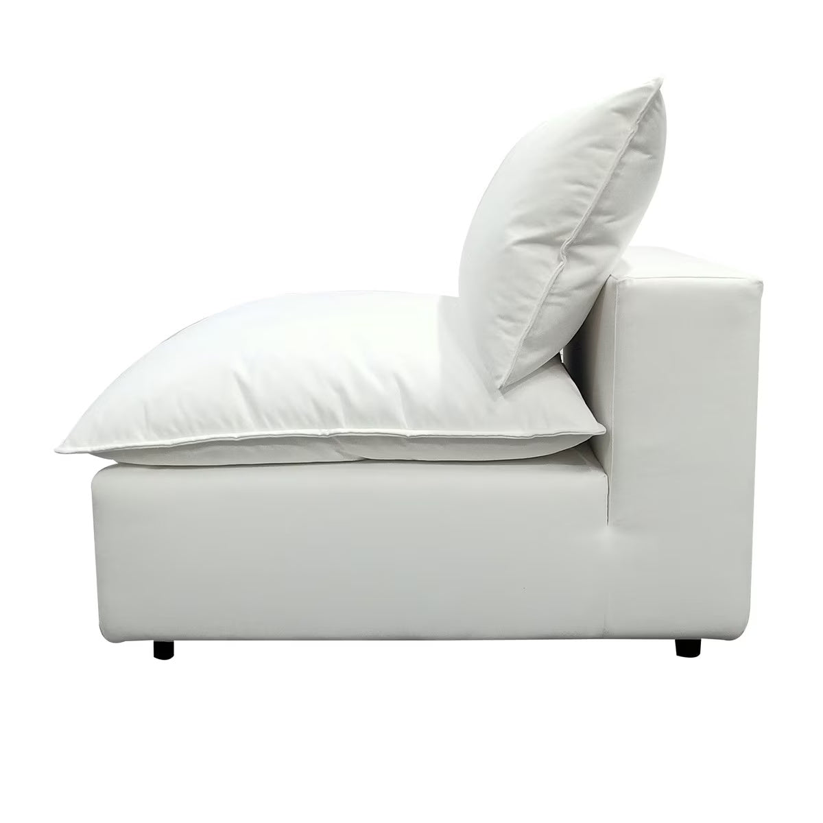 Fauteuil sans accoudoirs en tissu performant Cali Pearl