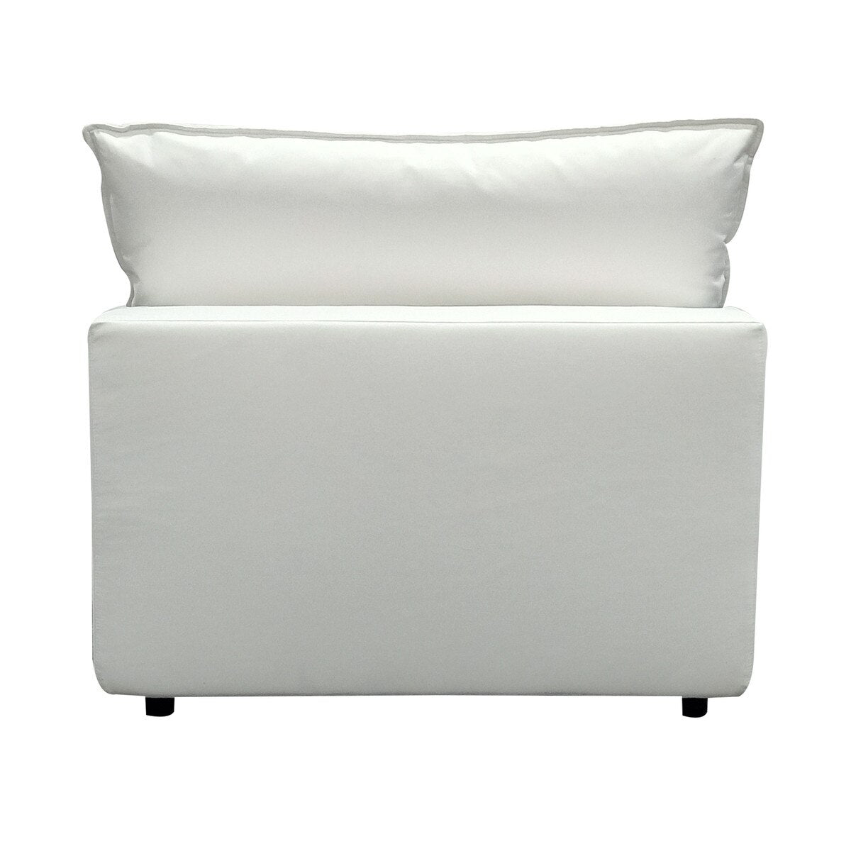 Fauteuil sans accoudoirs en tissu performant Cali Pearl