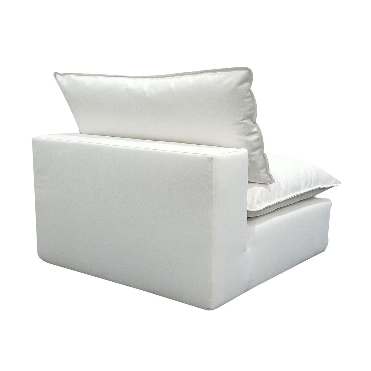 Fauteuil sans accoudoirs en tissu performant Cali Pearl
