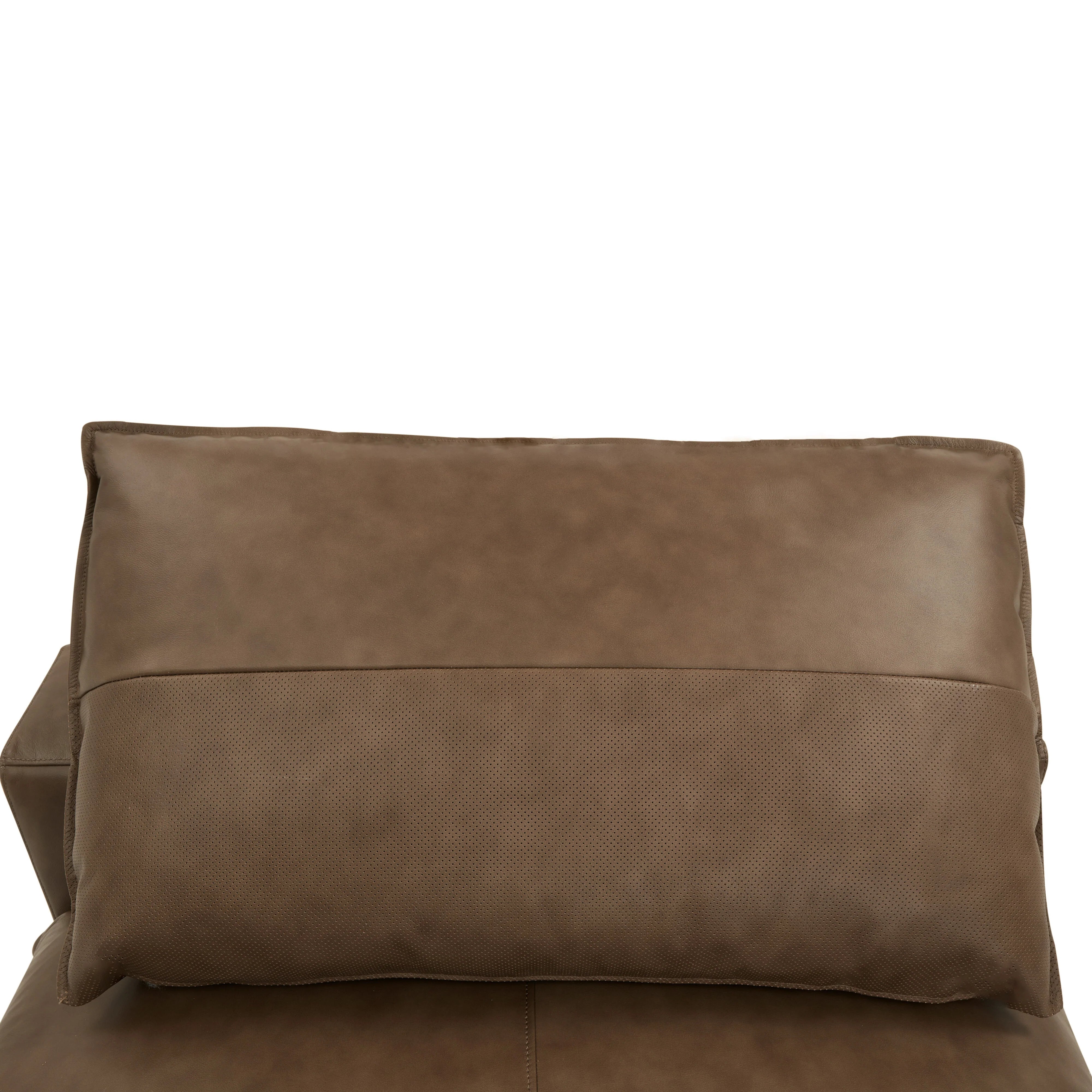 Cali Brown Leather Modular Armless Chair