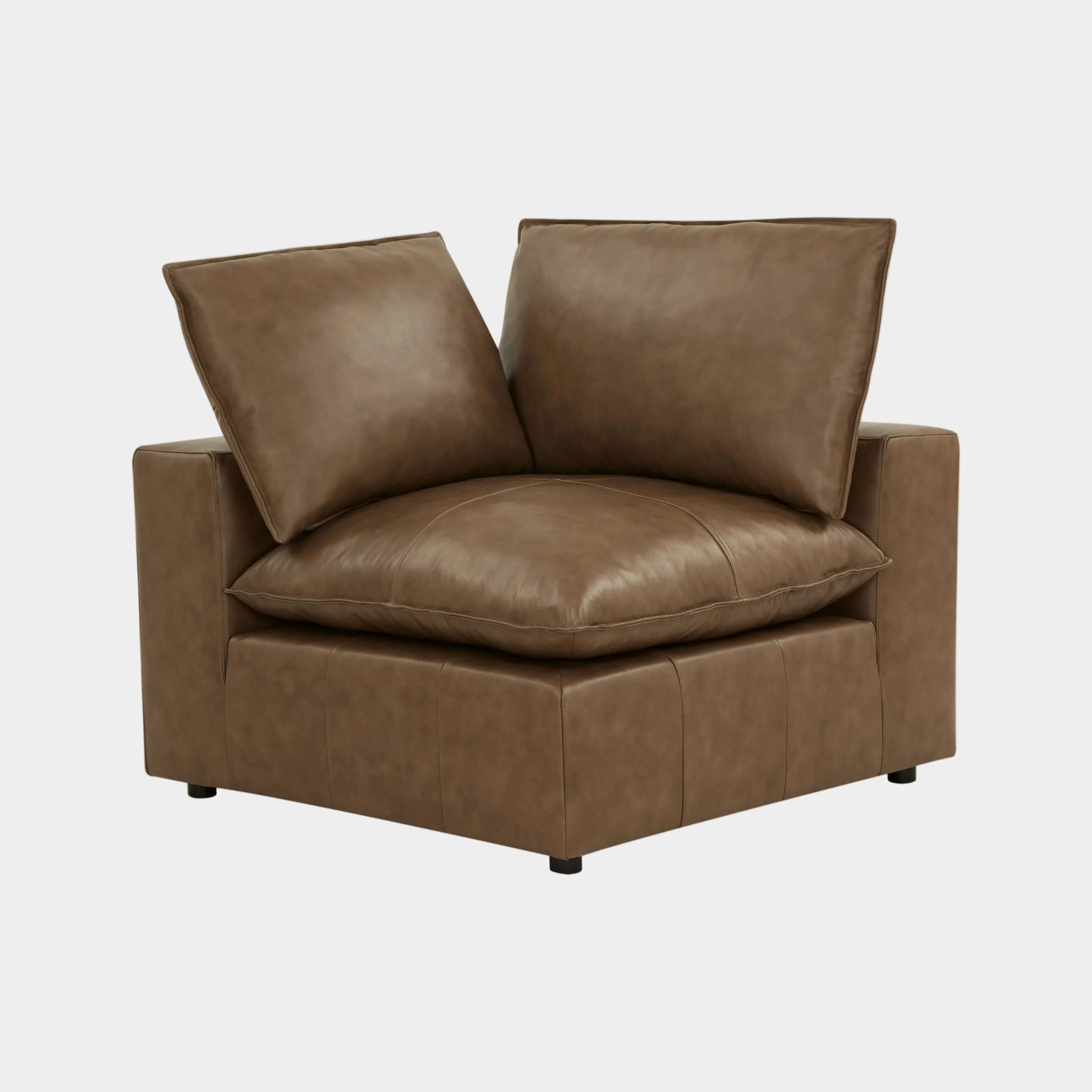 Cali Brown Leather Modular Corner Chair