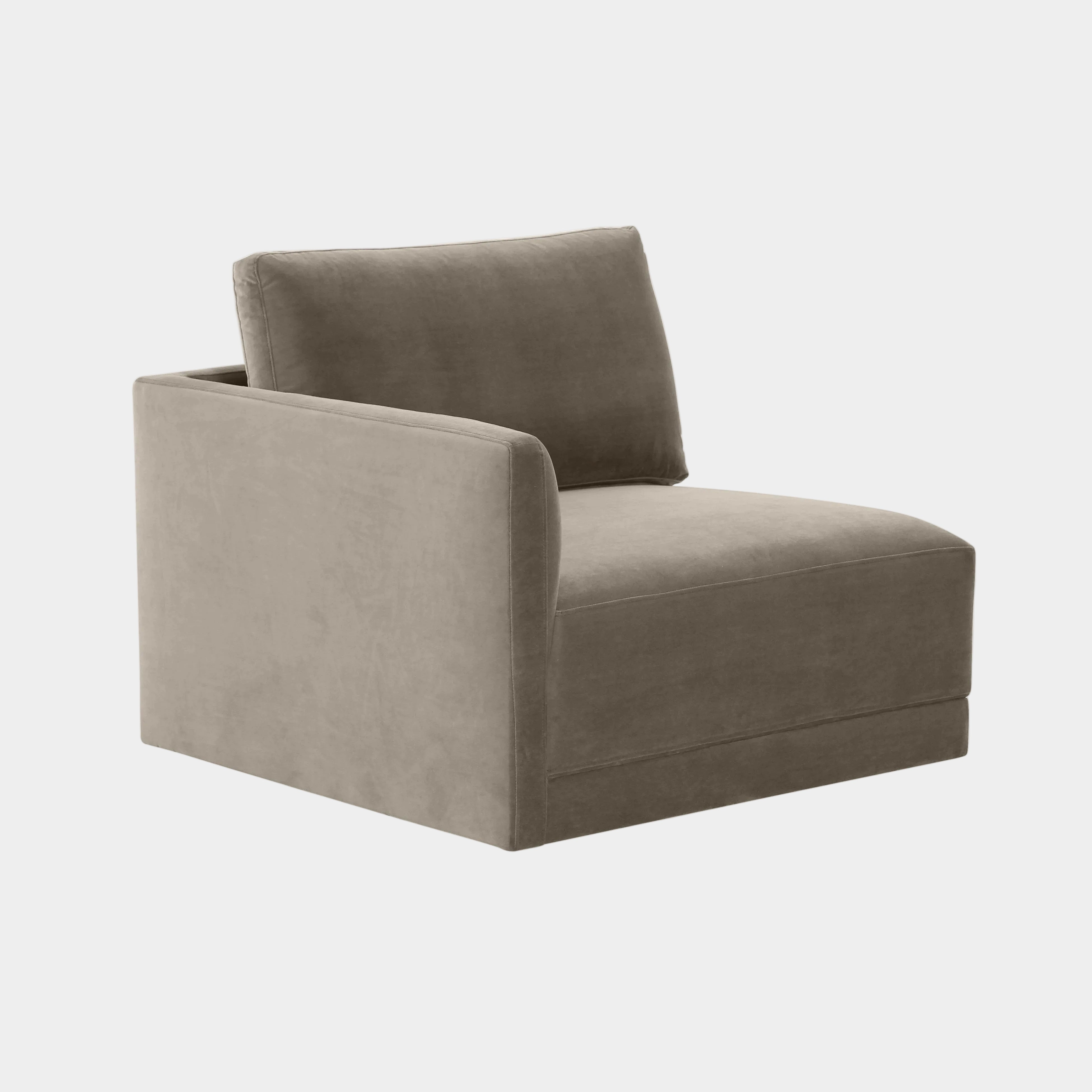 Willow Performance Velvet Modular LAF Corner Chair