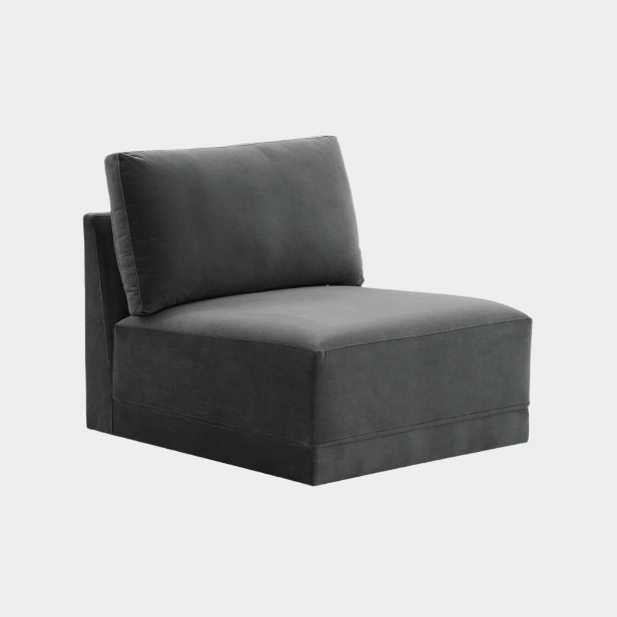 Fauteuil sans accoudoirs Willow en charbon de bois