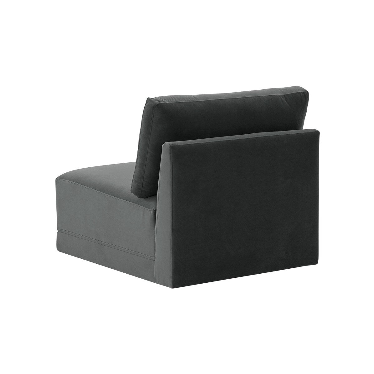 Fauteuil sans accoudoirs Willow en charbon de bois