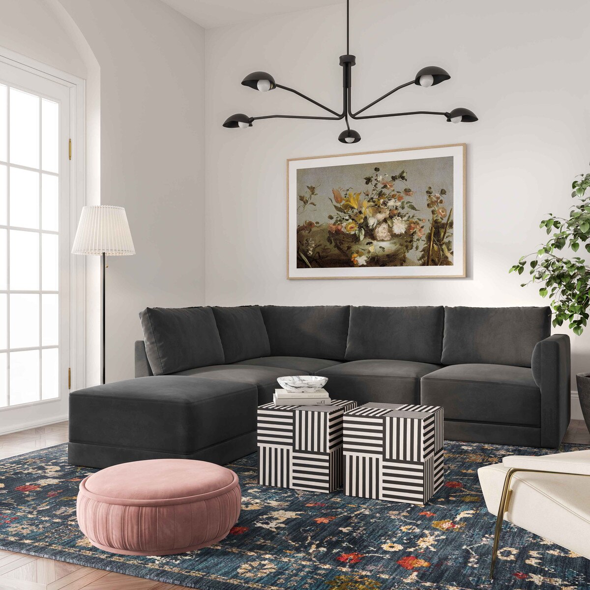 Canapé modulable LAF Willow Charcoal
