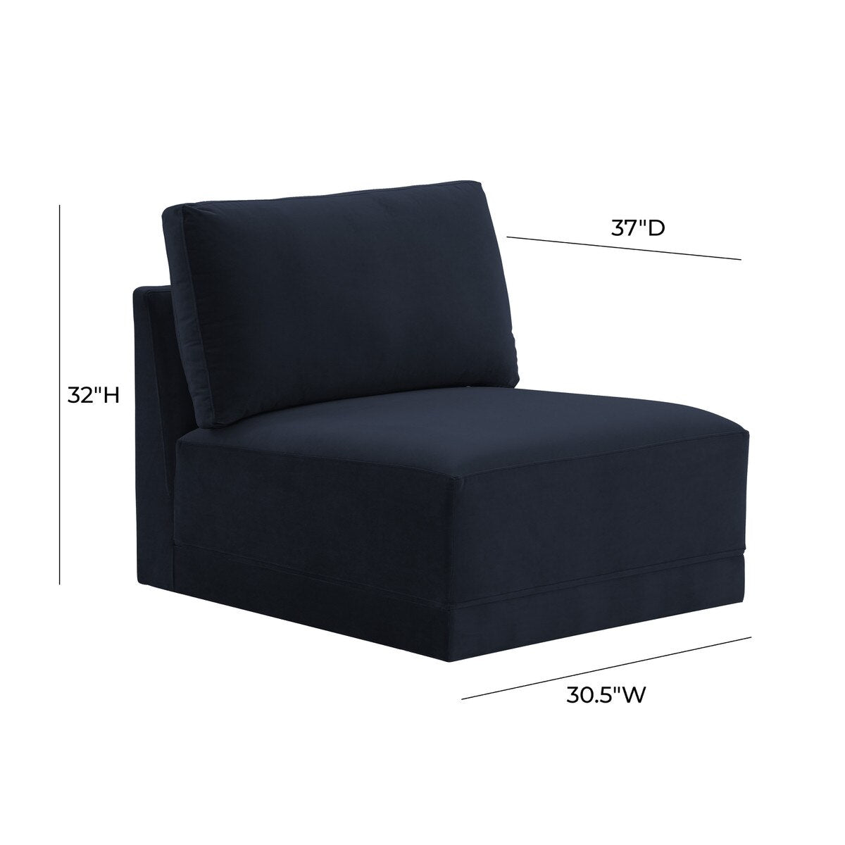 Fauteuil sans accoudoirs Willow Navy