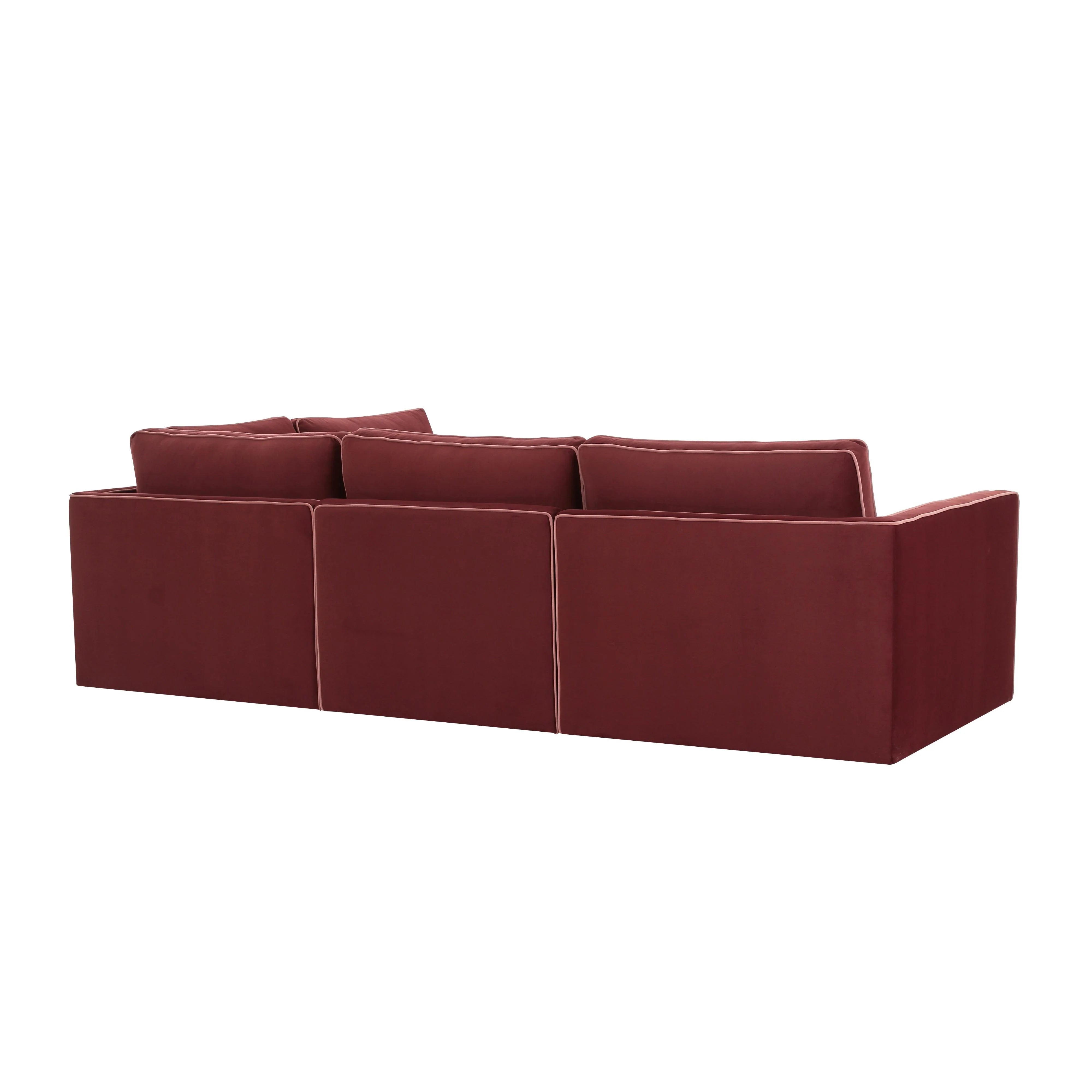 Willow 5-Piece Performance Velvet Modular Right Facing Sectional
