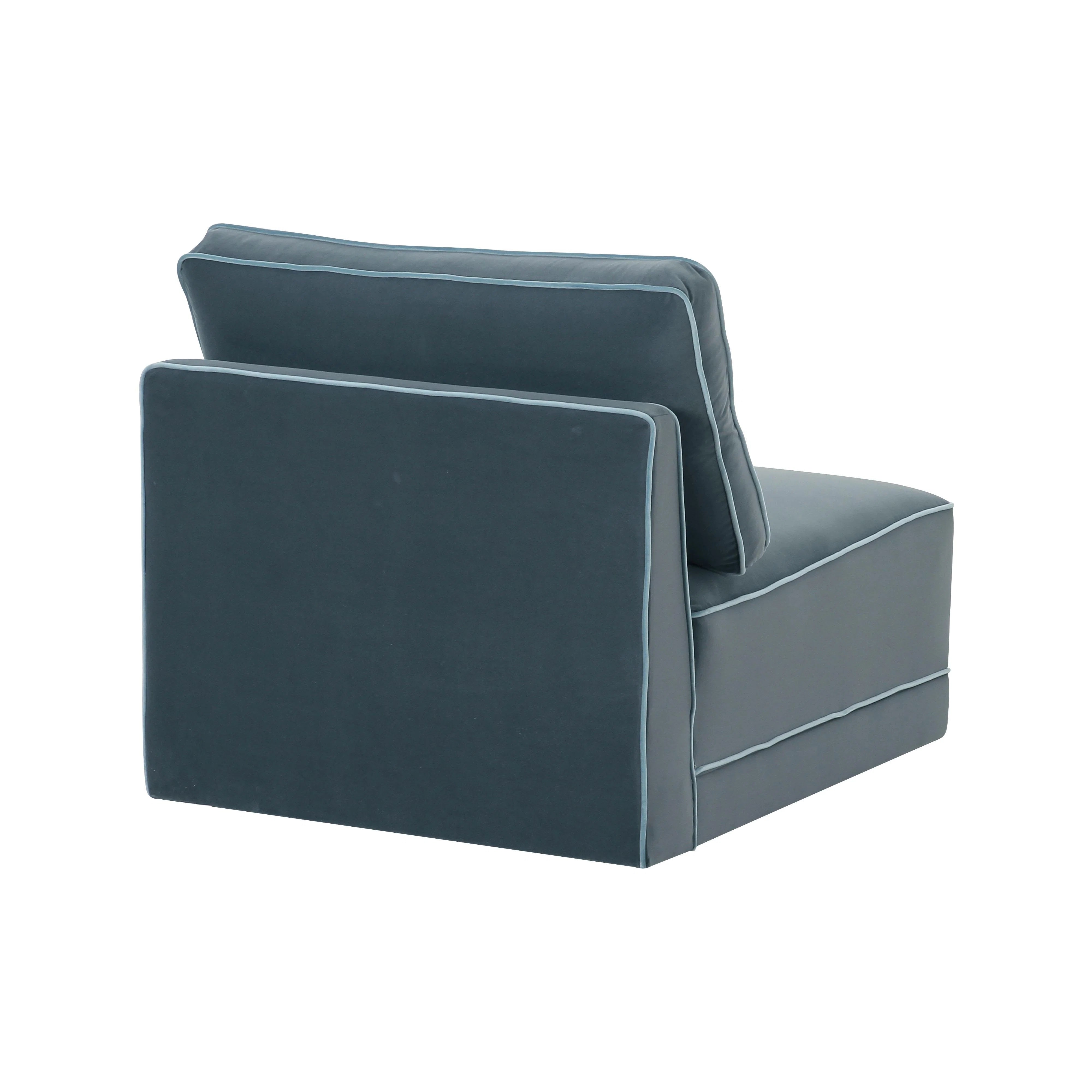 Willow Performance Velvet Modular Armless Chair