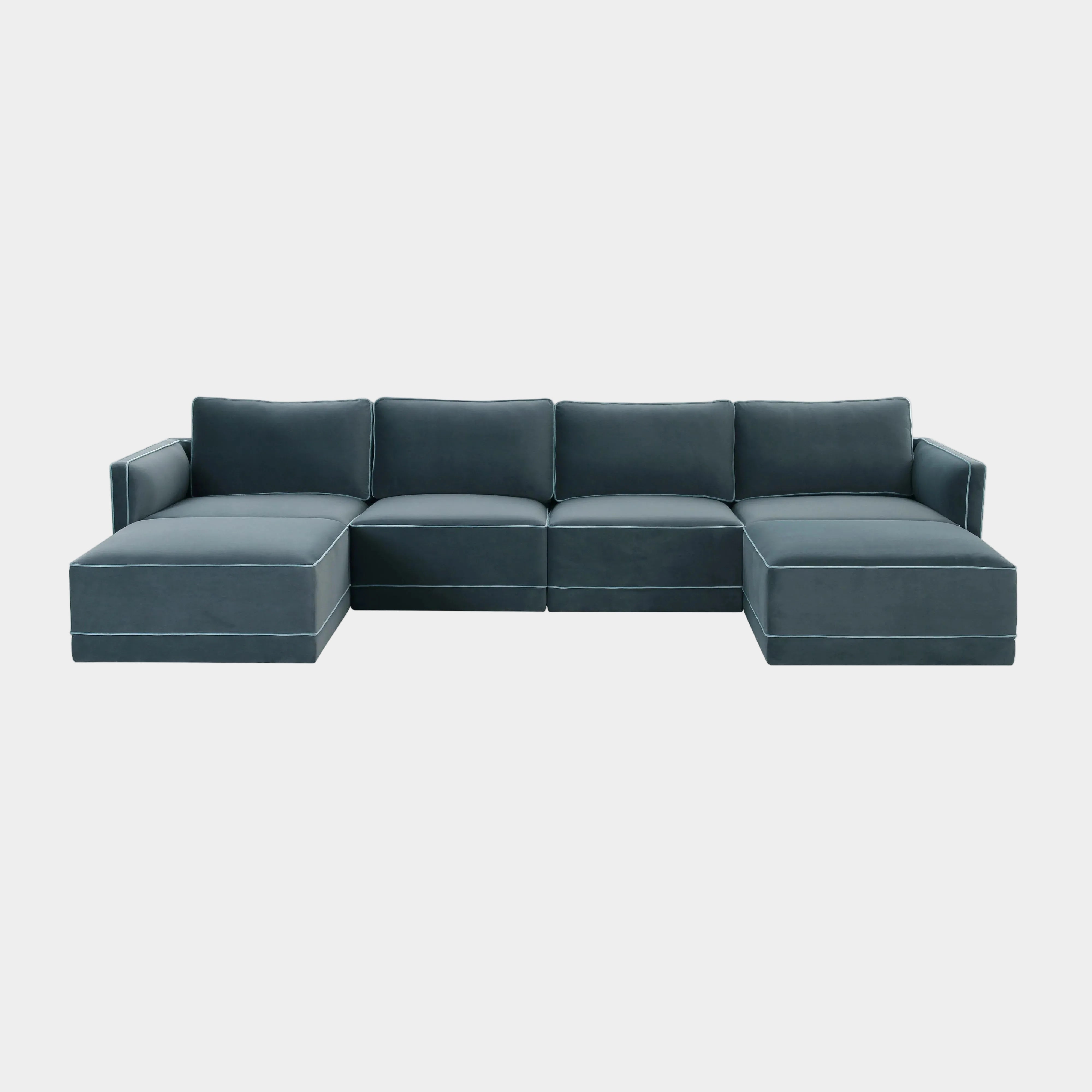 Willow 6-Piece Performance Velvet Modular U Sectional