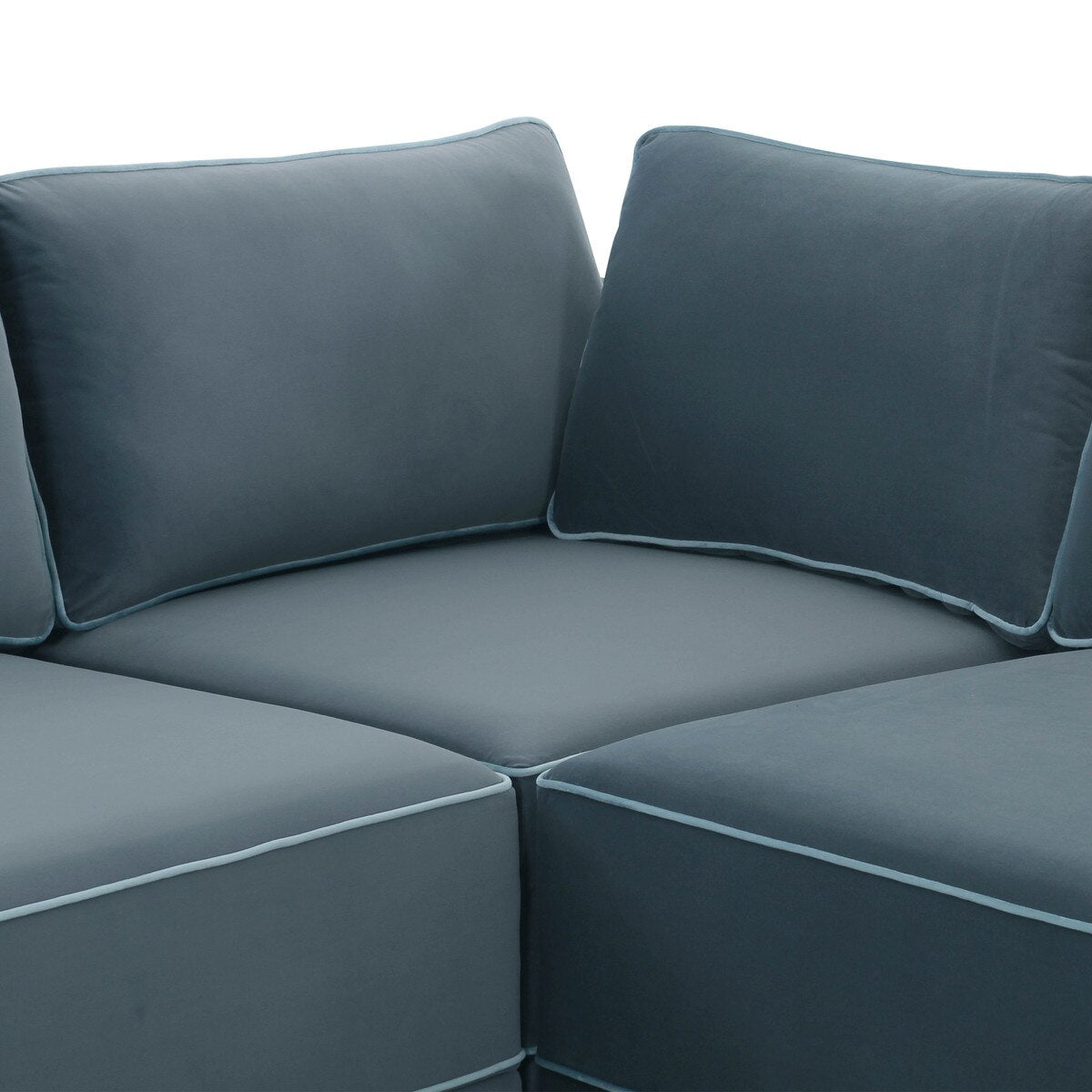 Canapé modulable en U Willow Misty Blue de grande taille