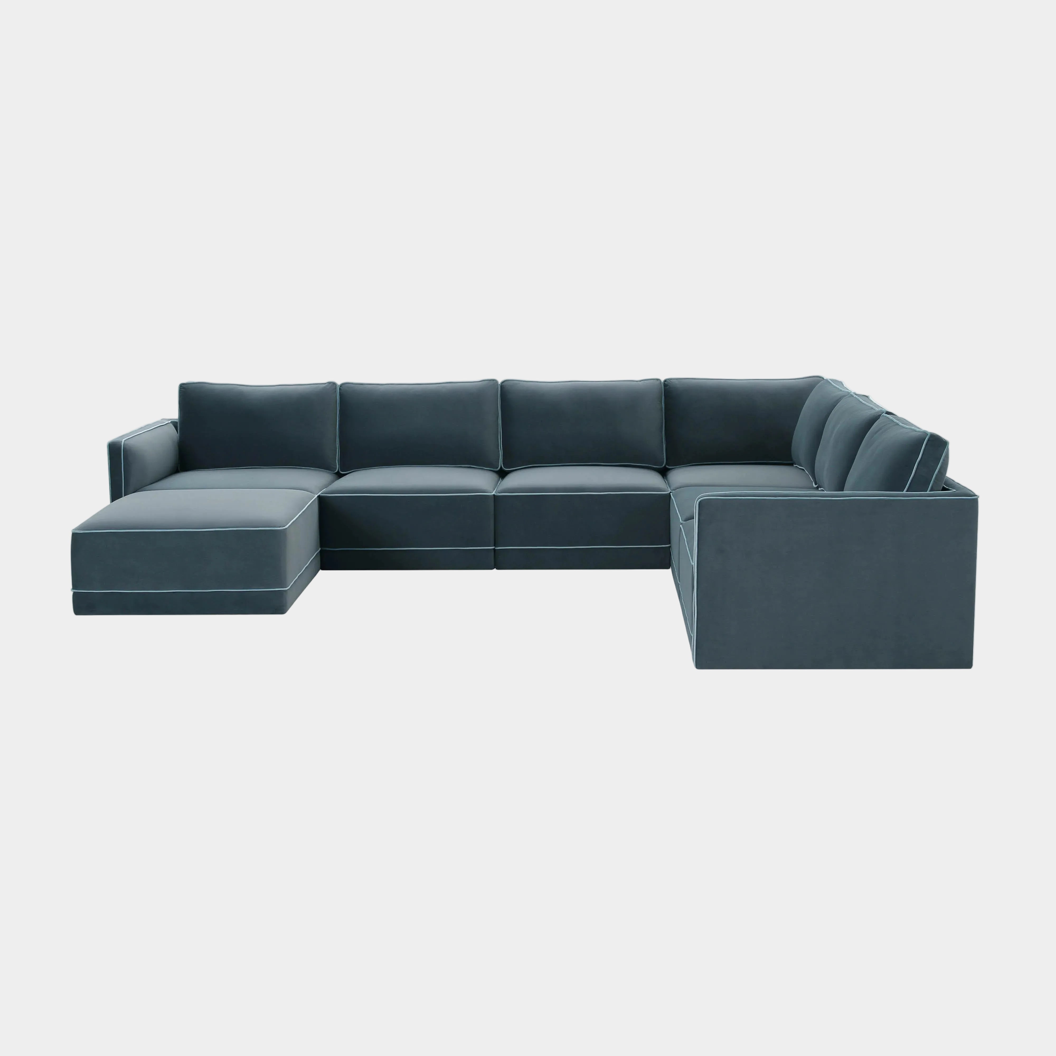 Willow 7-Piece Performance Velvet Modular Large Chaise Sectional