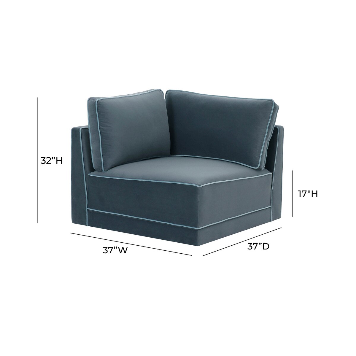 Fauteuil d'angle Willow Misty bleu