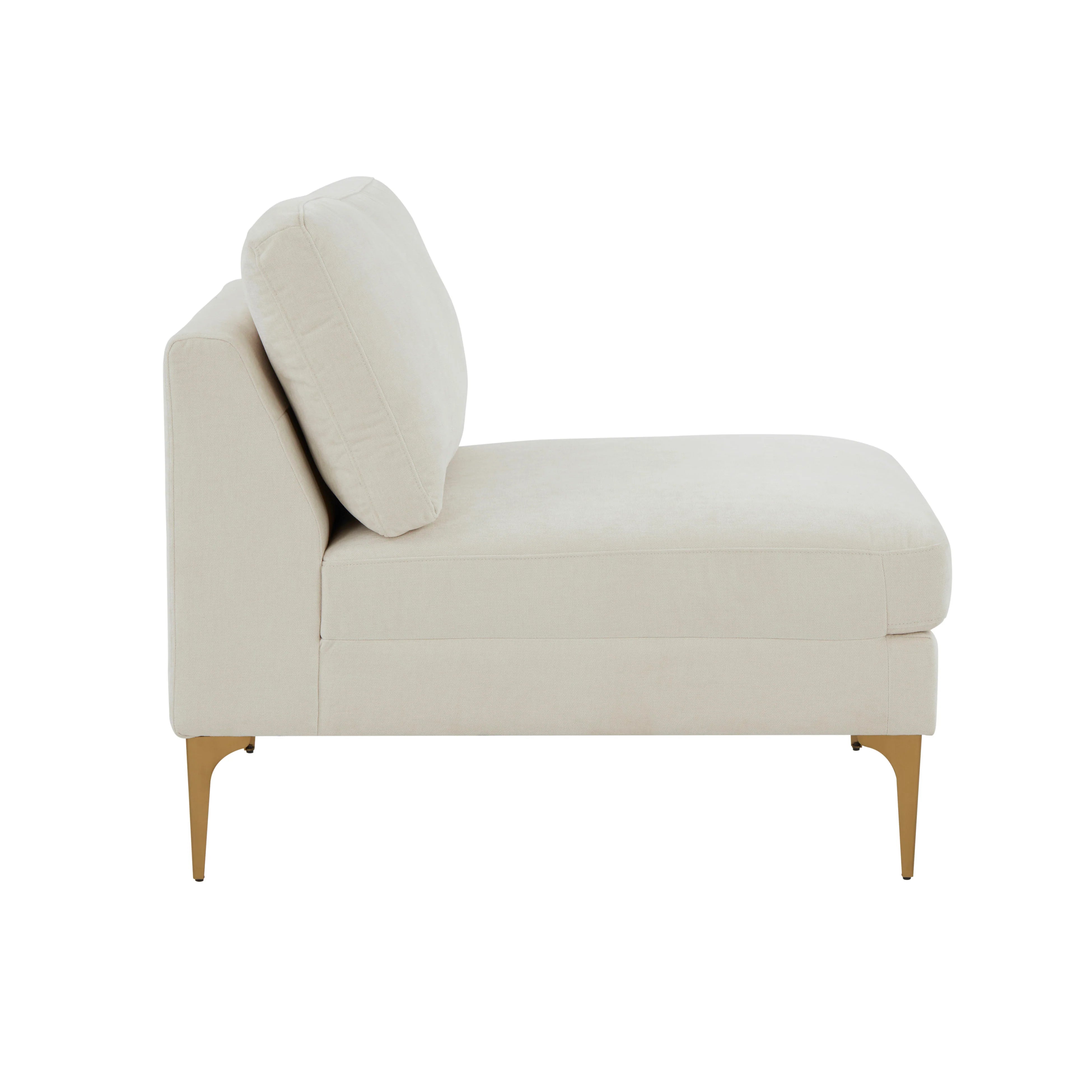 Serena Performance Velvet Modular Armless Chair